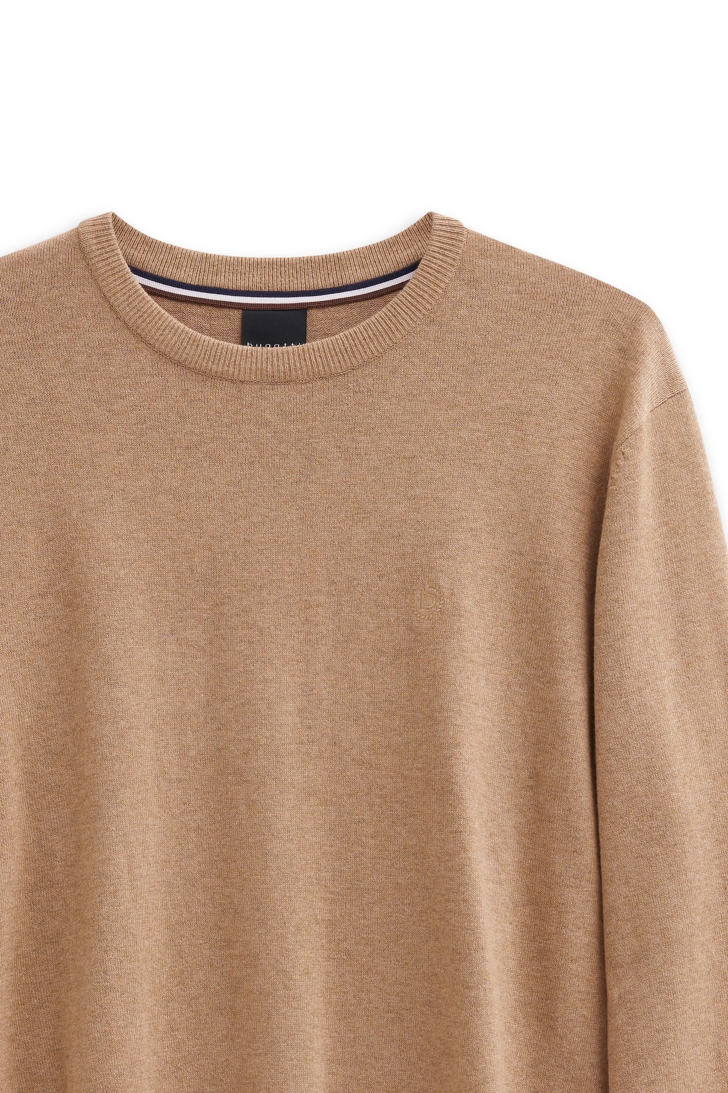 bugatti Rundhalspullover »Regular Fit« aus Baumwolle-Kaschmir-Mix