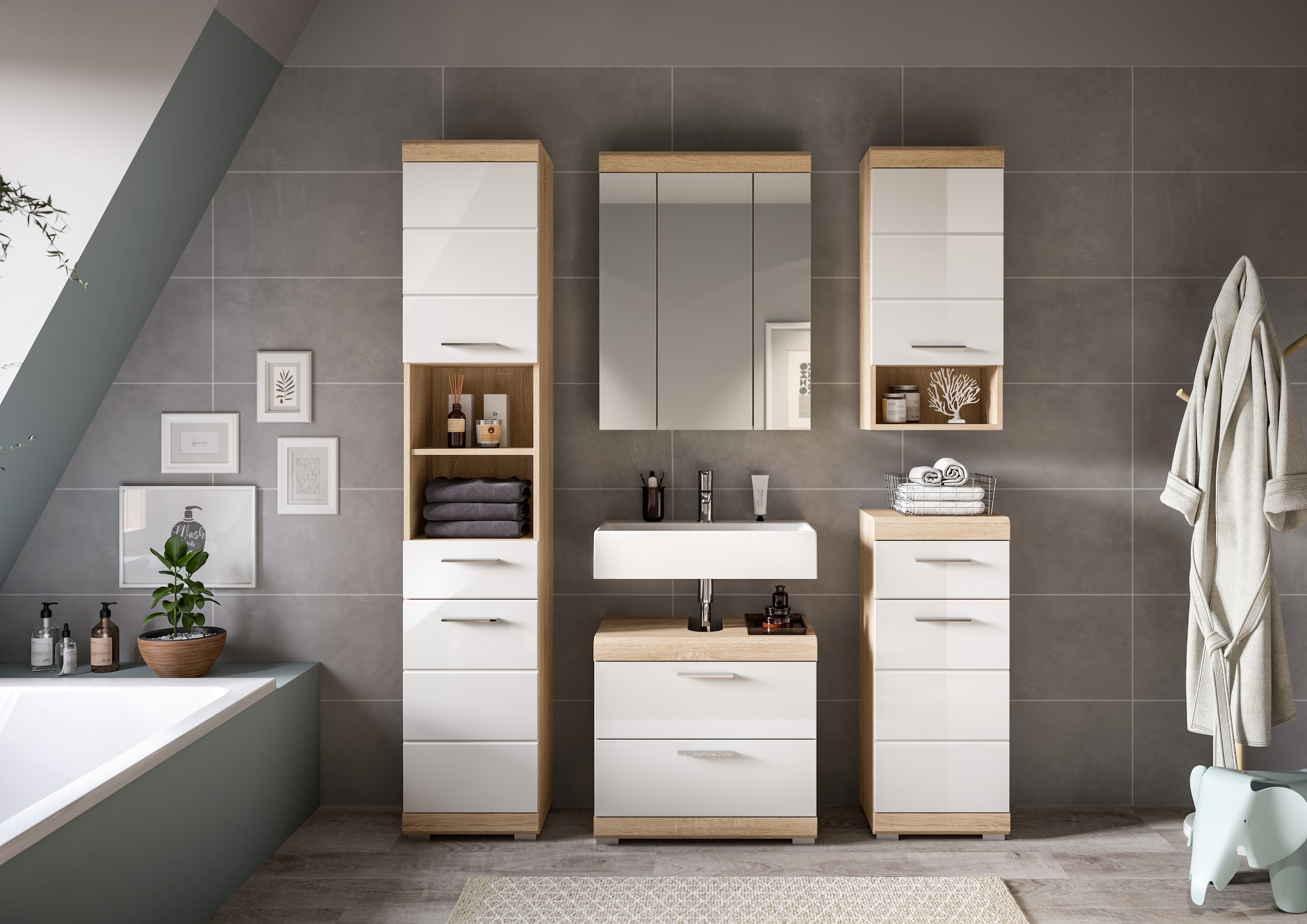 INOSIGN Badmöbel-Set »Siena, 5 teilig, bestehend aus:« Set, TOPSELLER!, 5 Stk. tlg.