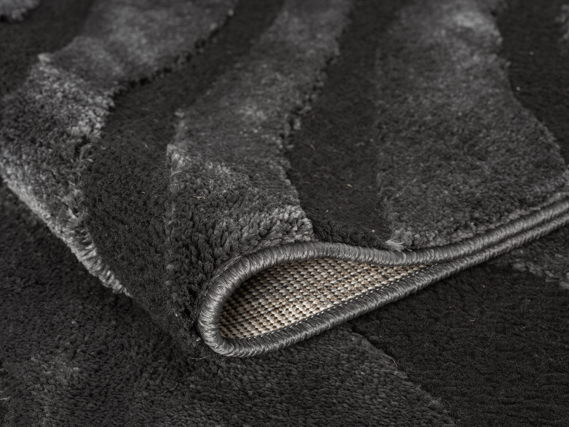 GOODproduct Teppich »Benia, Hoch-Tief-Struktur« rechteckig 19 mm Höhe Wellen-Design, leichter Glanz, modern, Wohnzimmer, Schlafzimmer