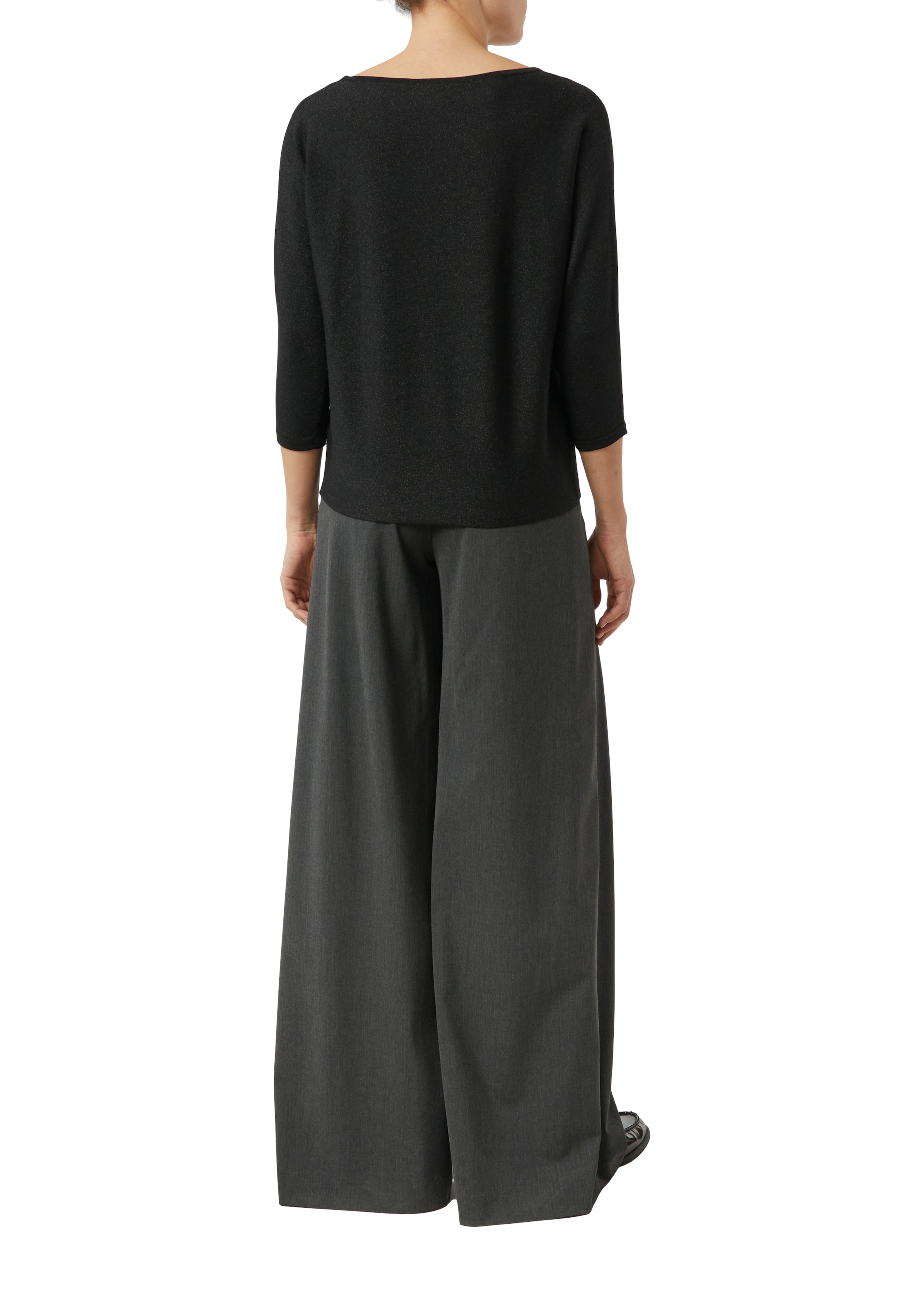 Comma Pull à manches 3/4 mit Glitzerdetails