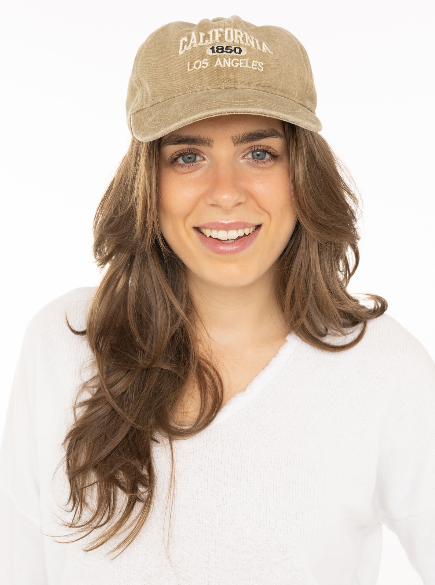 Zwillingsherz Casquette de baseball »"California"« Vintage Look, Statement Stickerei