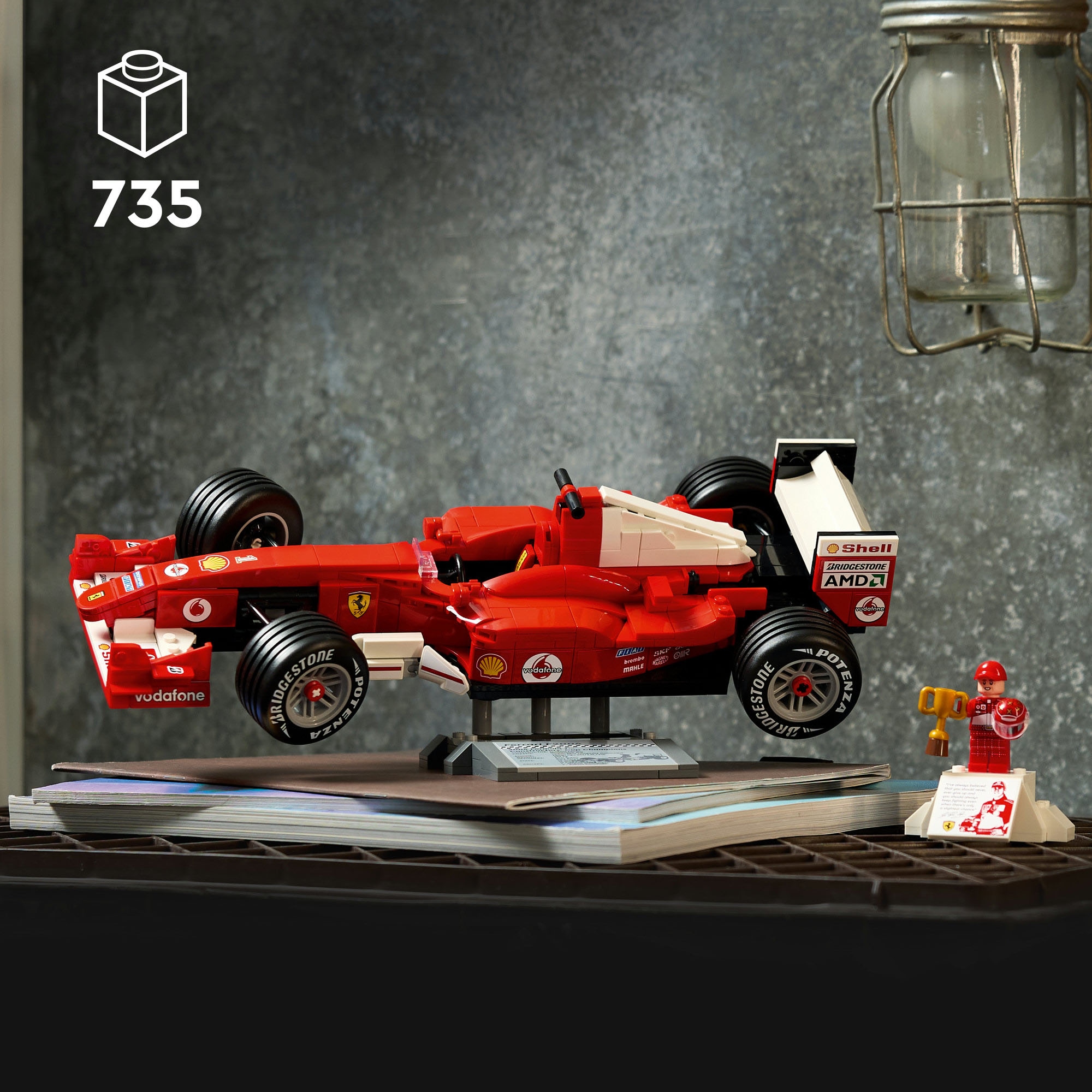 LEGO® Konstruktionsspielsteine »Ferrari F2004 und Michael Schumacher (11375), LEGO Icons«
