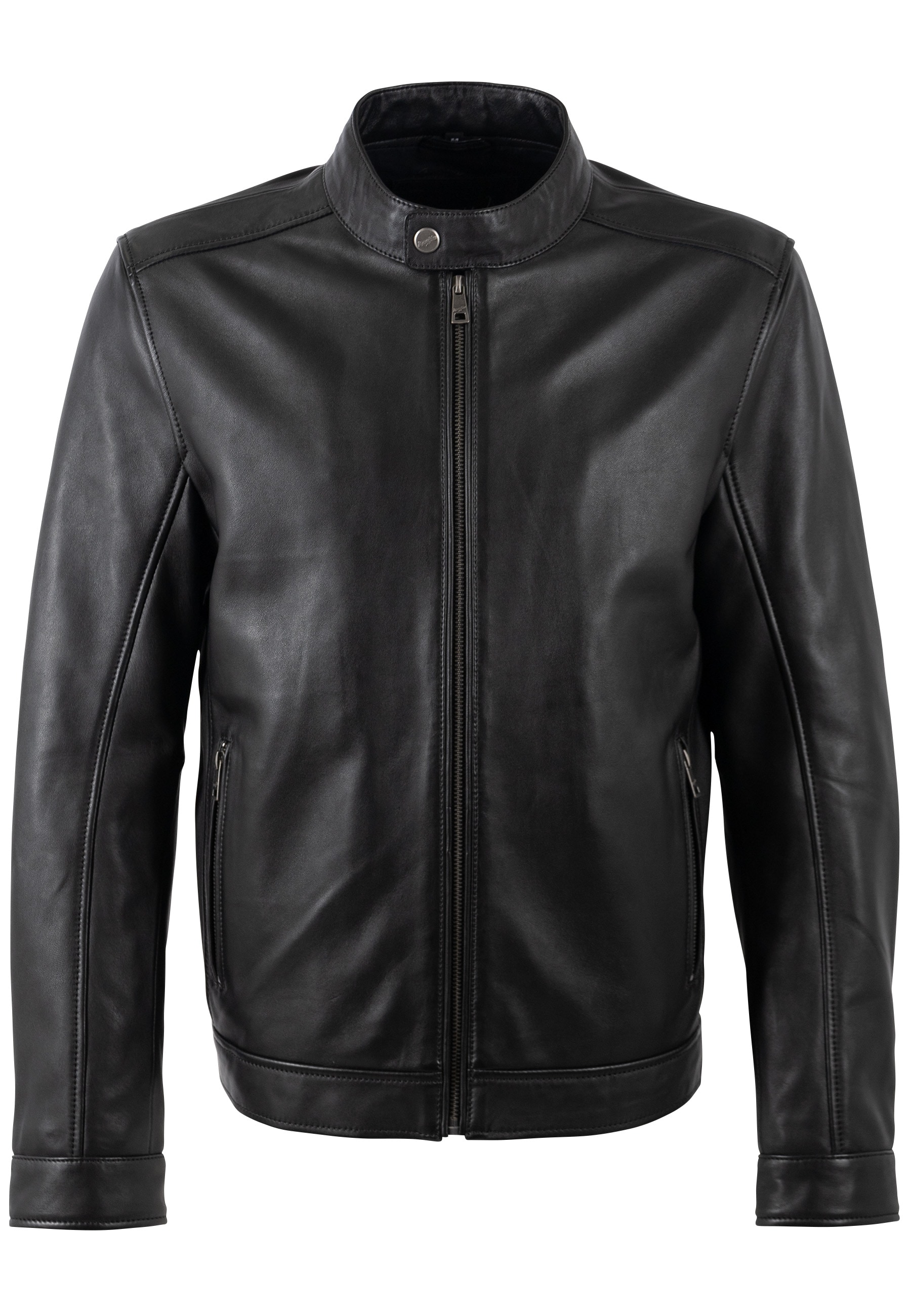 Mauritius Lederjacke »MMJork« mit Stehkragen & Drucker