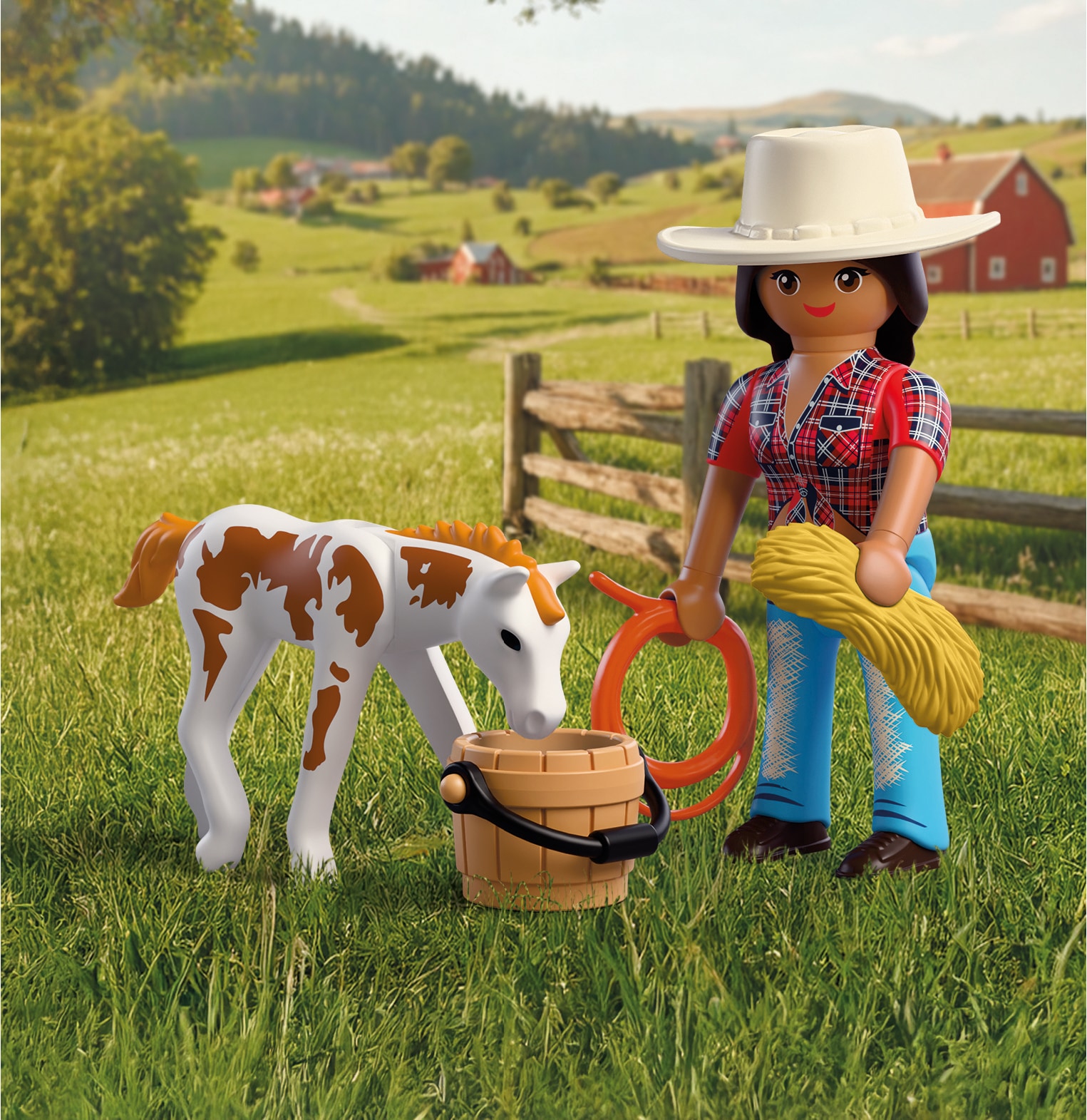 Playmobil® Jeu de construction »DuoPack Reiterin mit Fohlen (72026), I Love Horses«