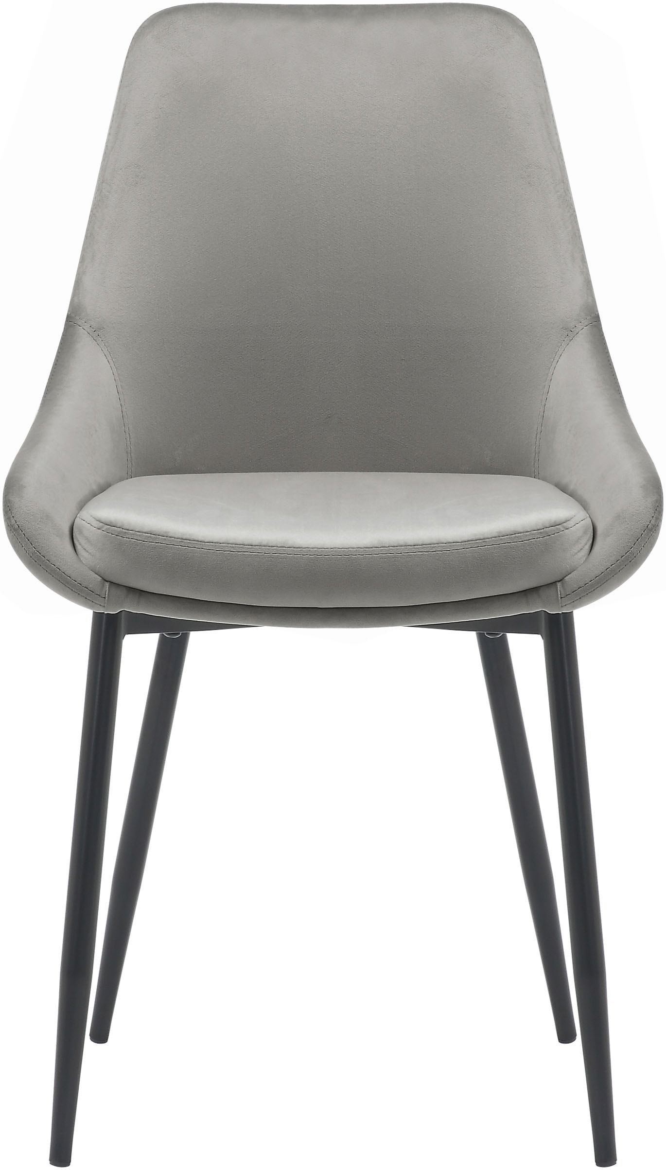 INOSIGN Esszimmerstuhl »Niam, Polsterstuhl« () 2er Set, schwarze Metallbeine, pflegeleichter Samtvelours Bezug