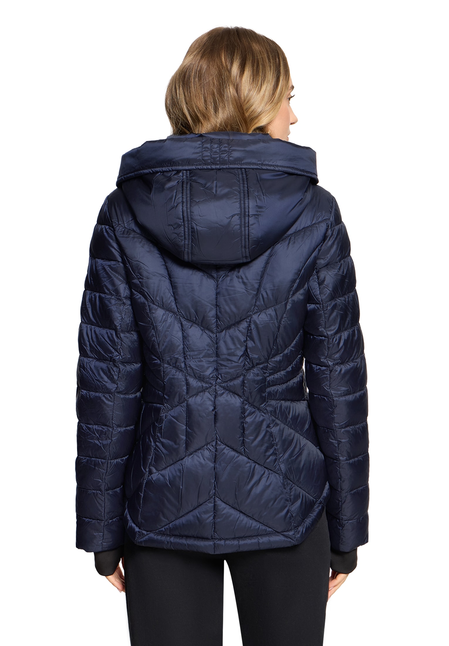 Gil Bret Steppjacke mit Kapuze mit abnehmbarer Kapuze und verdecktem Reissverschluss