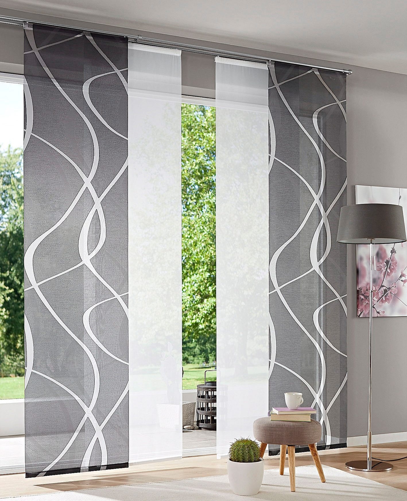 Neutex for you! Schiebegardine »Rumbek« Klettband 1 Stk. tlg. inkl. Befestigungszubehör, Breite: 57 cm