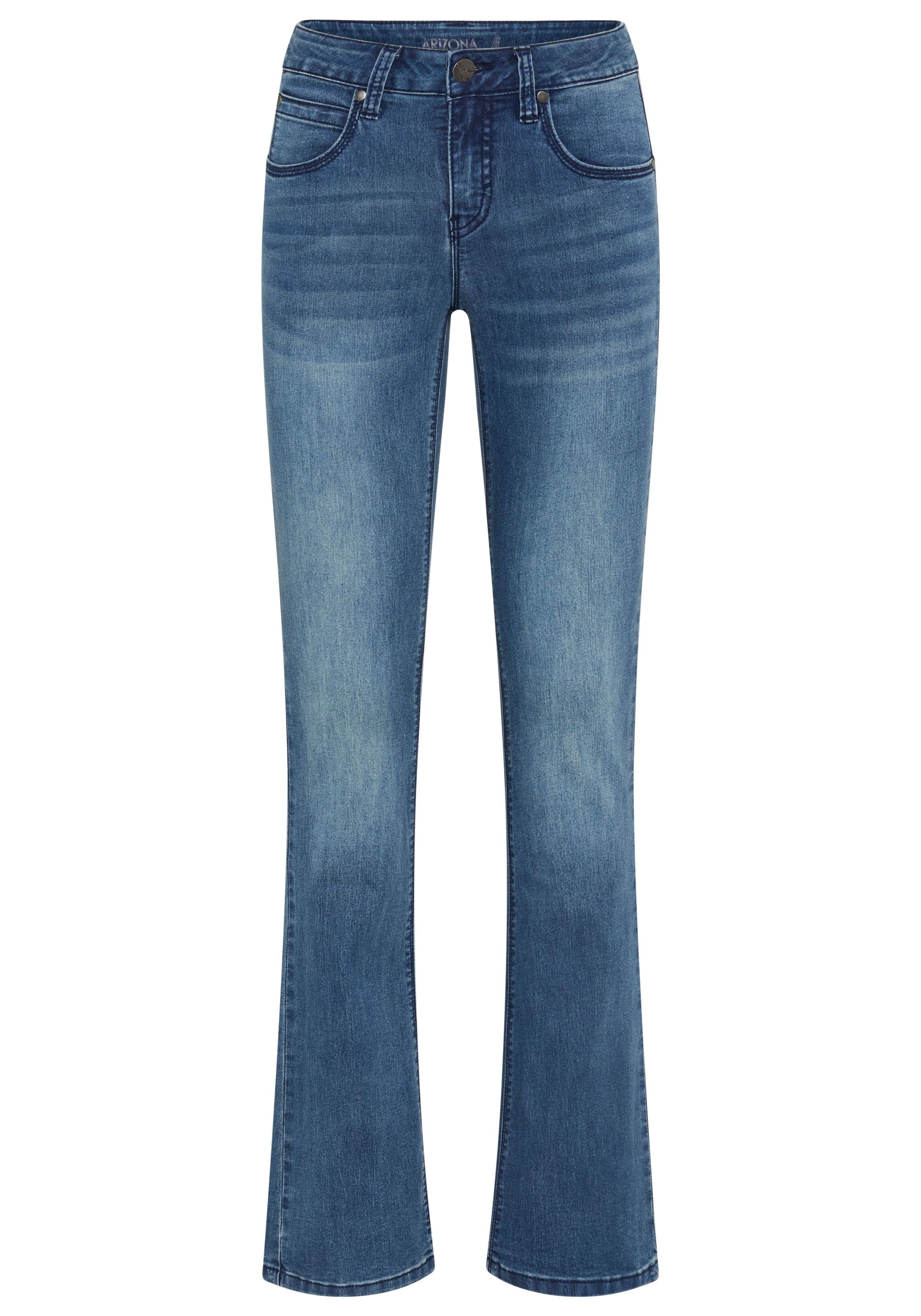 Arizona Jeans bootcut »Shaping« bootcut, coutures contrastées, lavage effet usé, taille basse