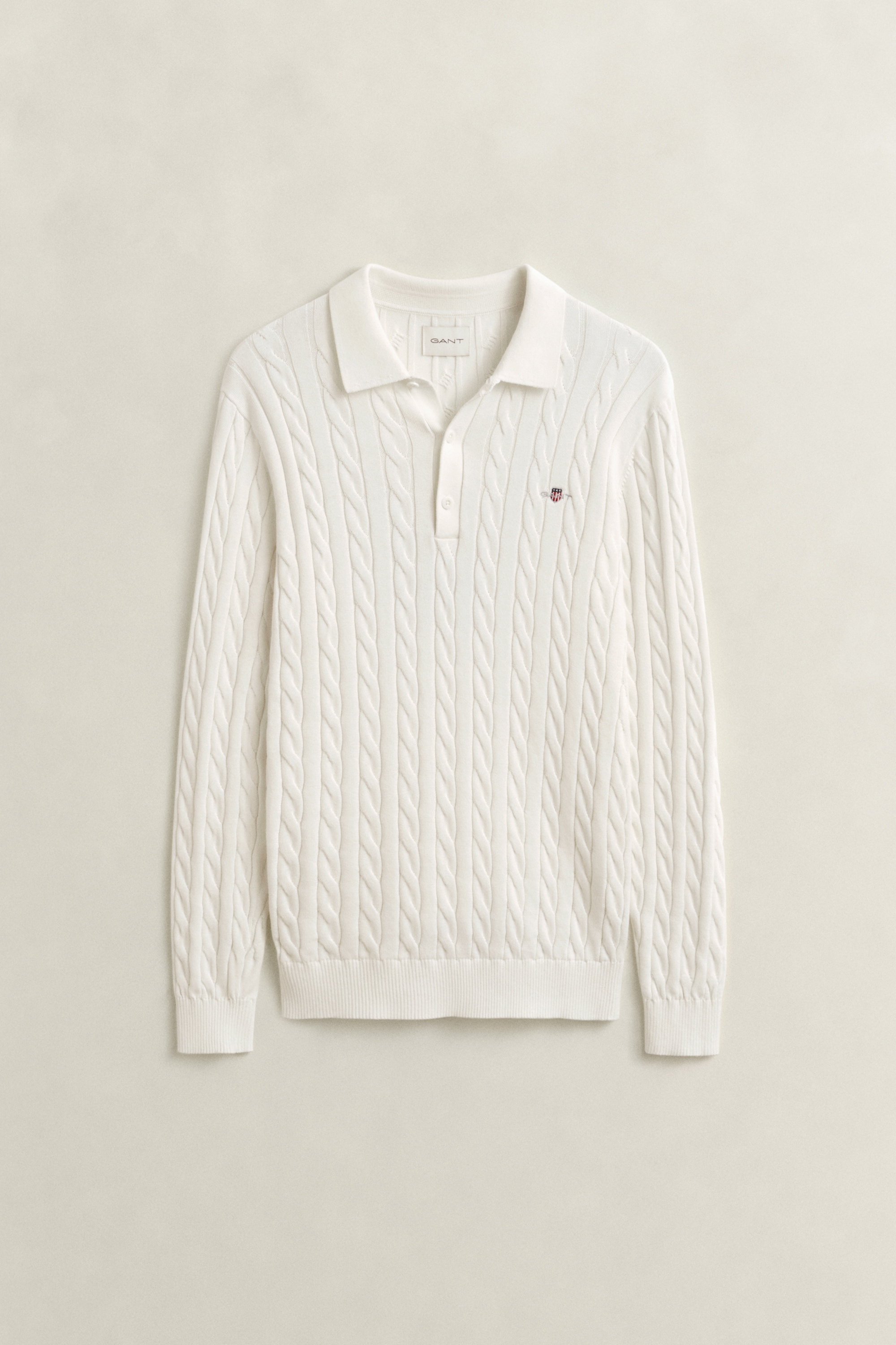 Gant Pull à col polo »COTTON CABLE POLO« regular fit avec col polo
