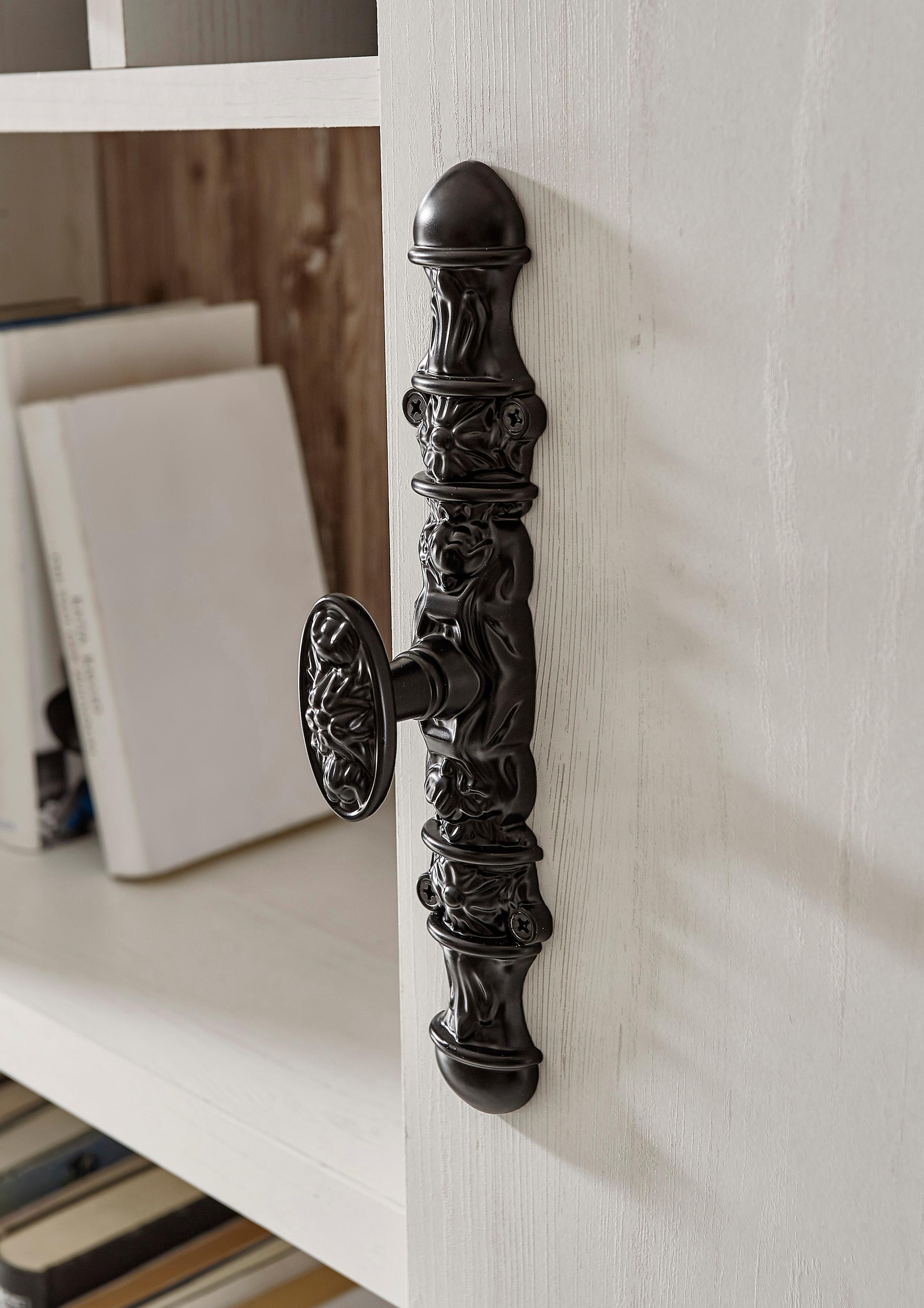 Home affaire Wohnwand »Florenz, Anbauwand im Landhausstil, Komplettset mit Metallgriffen« Set, 4 Stk. tlg.