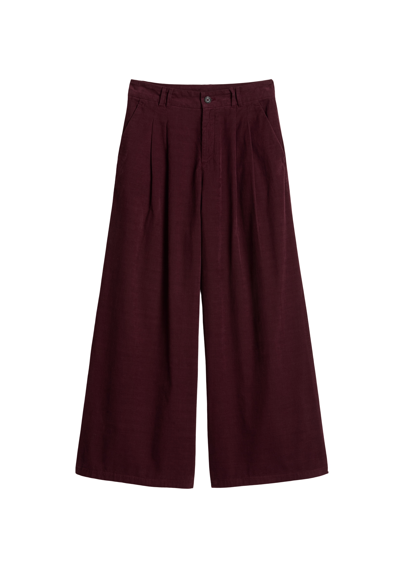 Marc O'Polo DENIM Pantalon en velours côtelé  9 : Plis sur la taille, large en coton biologique