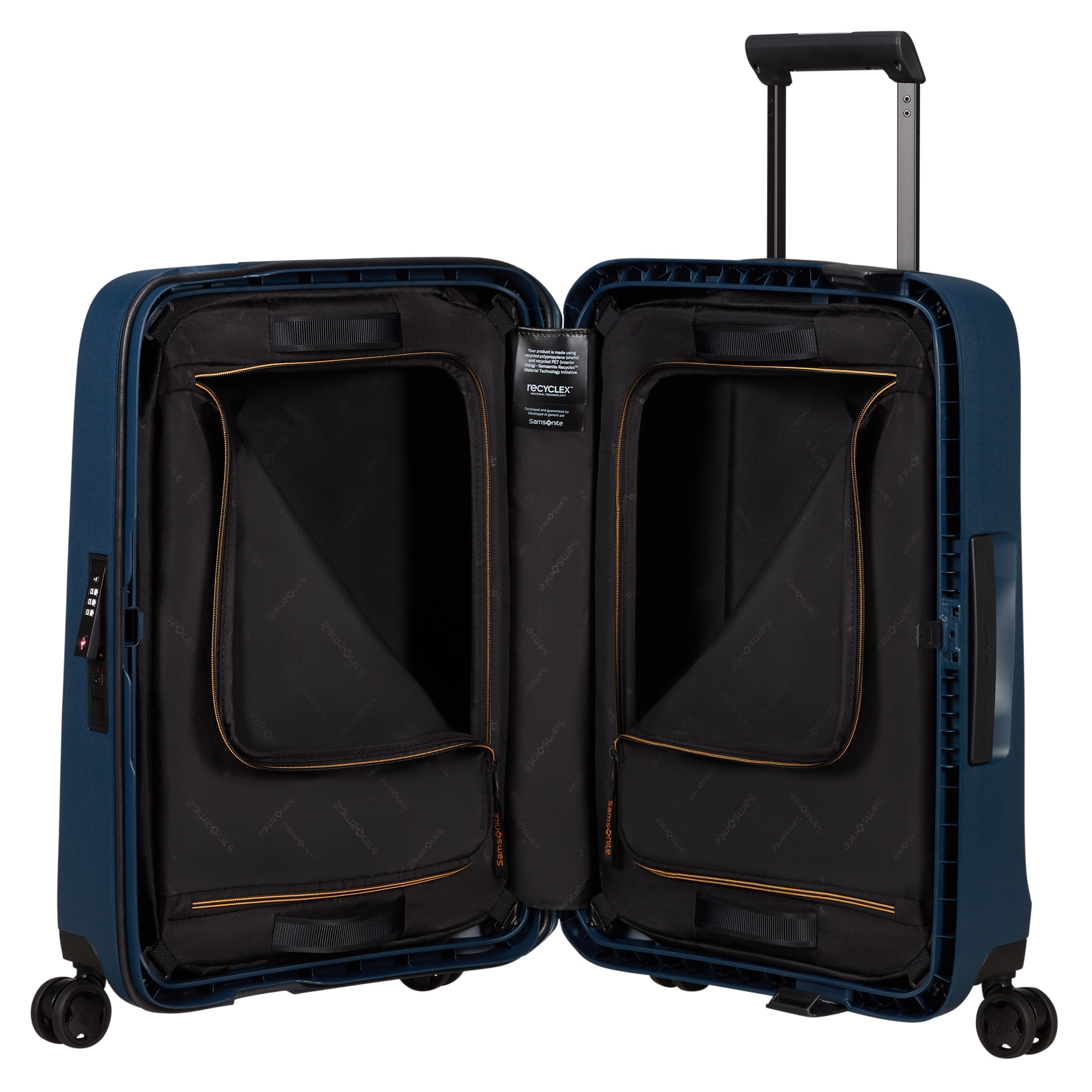 Samsonite Trolley à coque dure »ESSENS, verschiedene Grössen und Farben« 39 litre 4 Rollen avec boîtier robuste en polypropylène, avec plusieurs compartiments