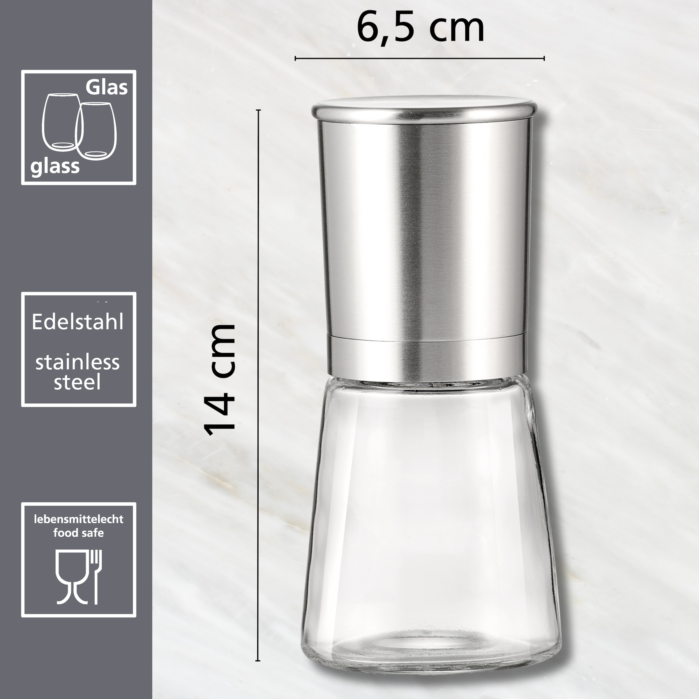 Ritzenhoff & Breker Moulin à épices »Basic« Keramik-Mahlwerk mit Einstellrad