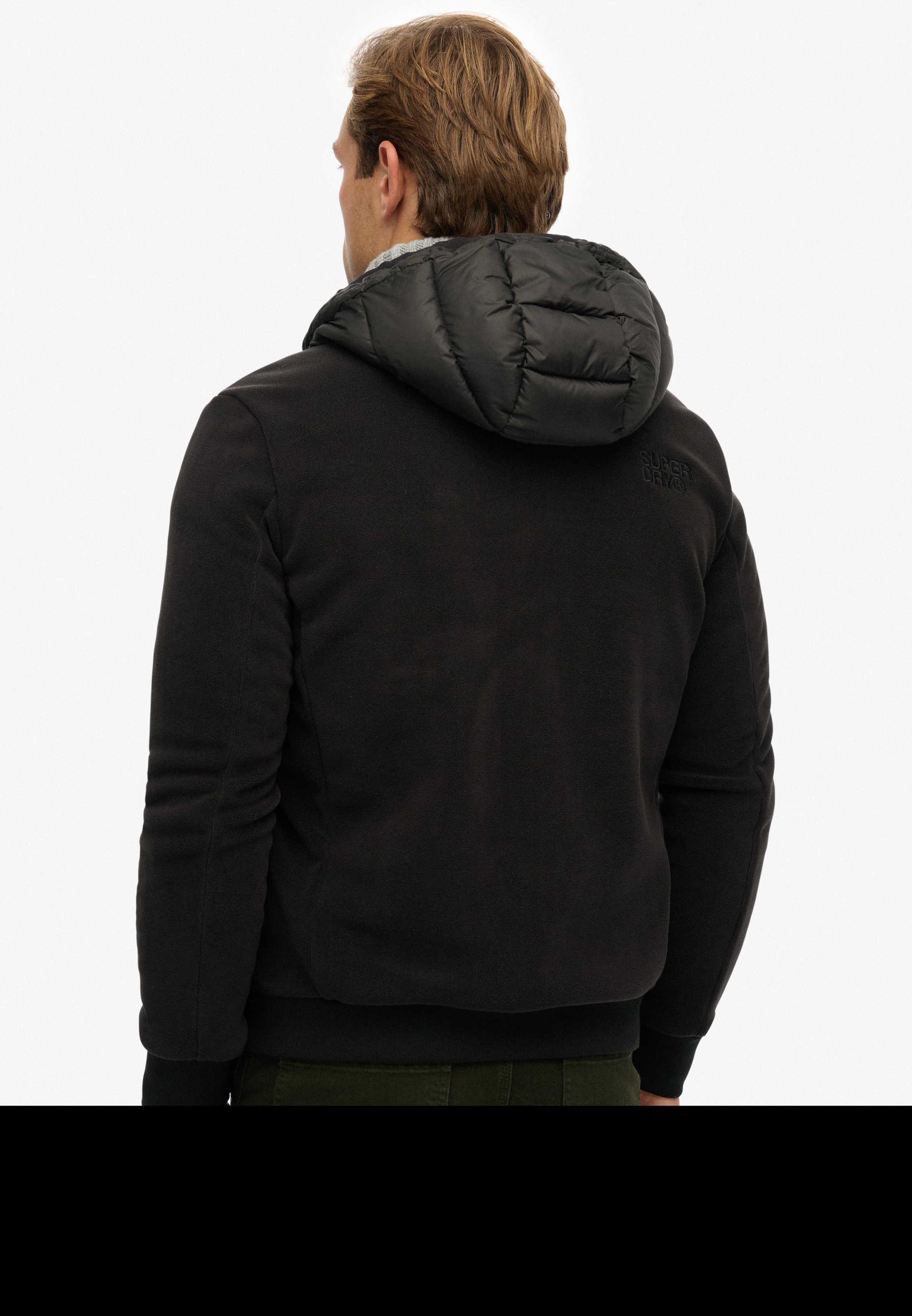 Superdry Steppjacke »HOOD STORM FLEECE HYBRID JKT« mit Kapuze