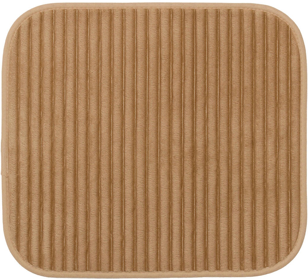 Gözze Badematte »Berlin« Höhe 7 mm rutschhemmend beschichtet fussbodenheizungsgeeignet Badteppich, Uni Farben, Cord Optik, waschbar