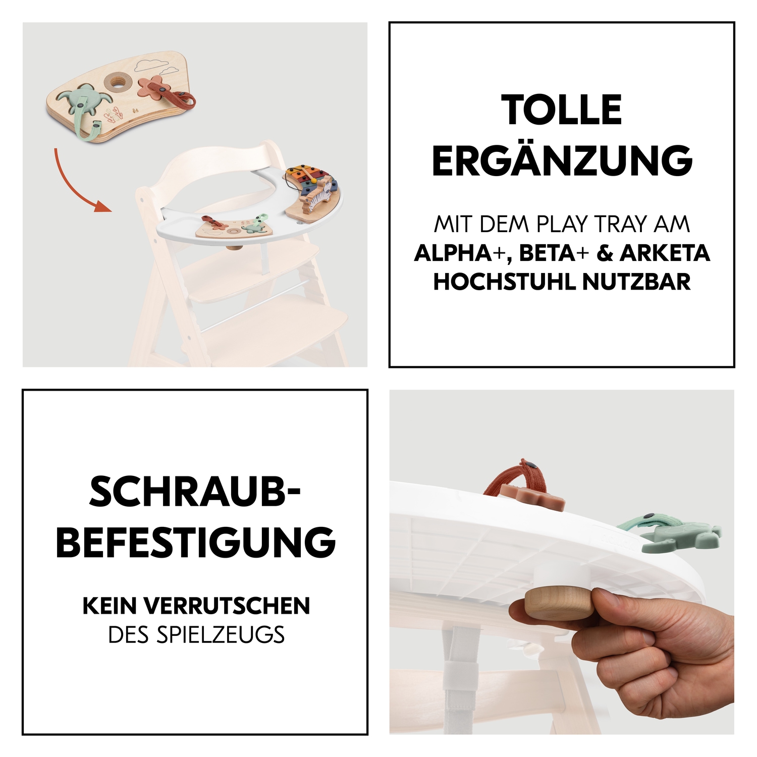 Hauck Puzzle »Play Puzzling S, Turtle & Flower« aus Holz; für Hauck Play Tray; FSC® - schützt Wald