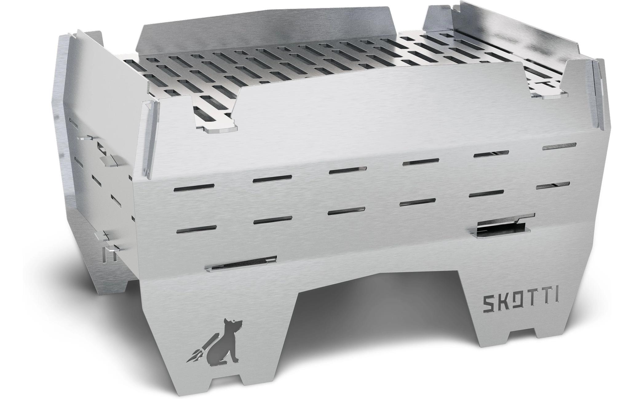   Barbecue à gaz de camping »Skotti Mini« gril pliable ultra-mobile en acier inoxydable pour camping et outdoor