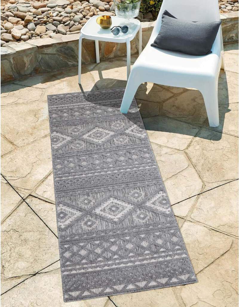 Carpet City Tapis »In-& Outdoorteppich Santorini 435, 3D-Effekt, Boho-Look« Rectangulaire 5 mm Höhe Wetterfest & UV-beständig für Terrasse, Balkon, Küche, Flur