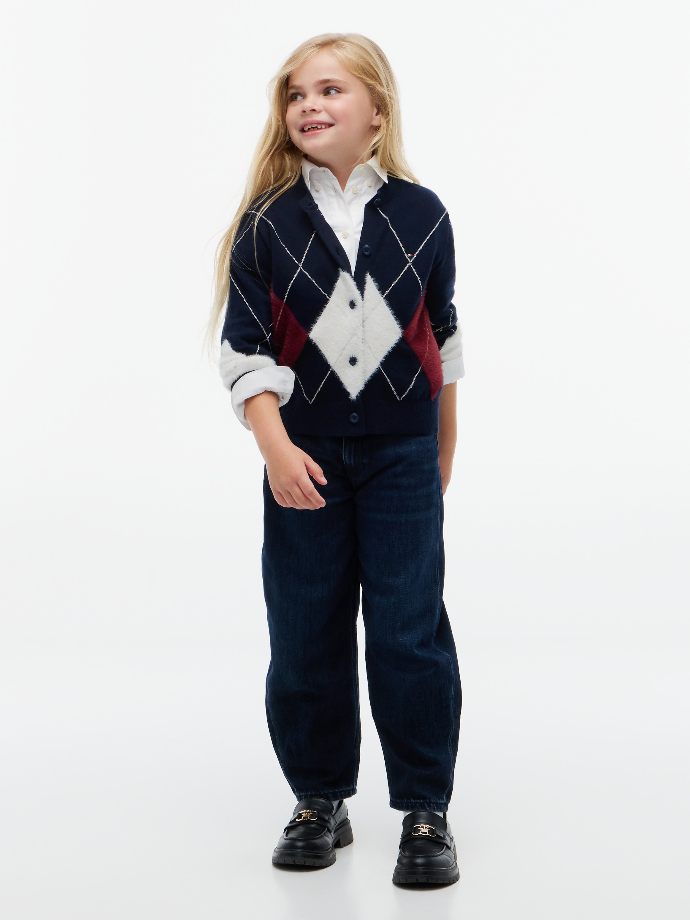 Tommy Hilfiger Veste en tricot mit Wolle, Regular Fit, Kinder bis 16 Jahre