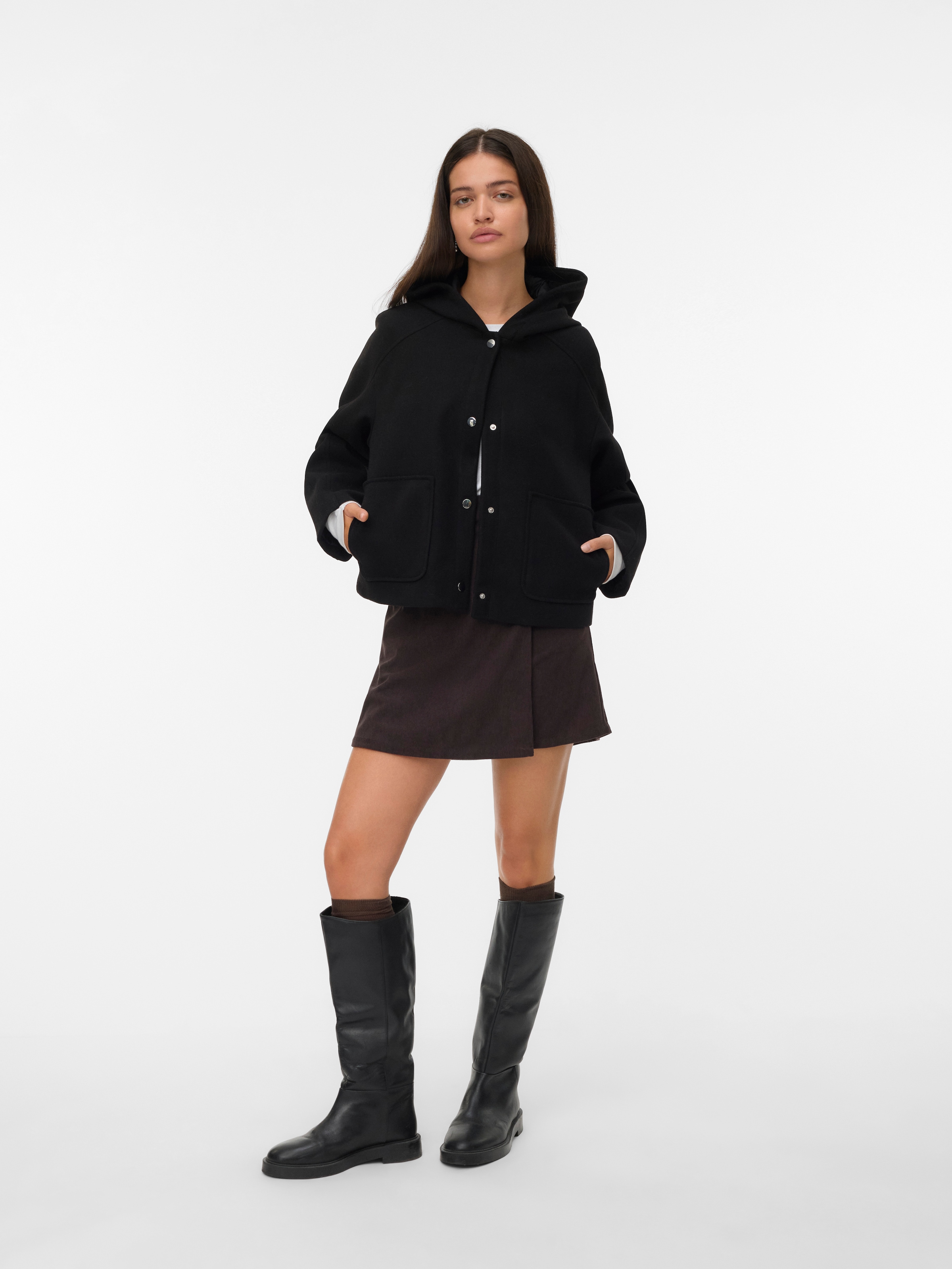 Vero Moda Kurzjacke »VMFORTUNEROME SHORT JACKET GA BOO« mit Kapuze