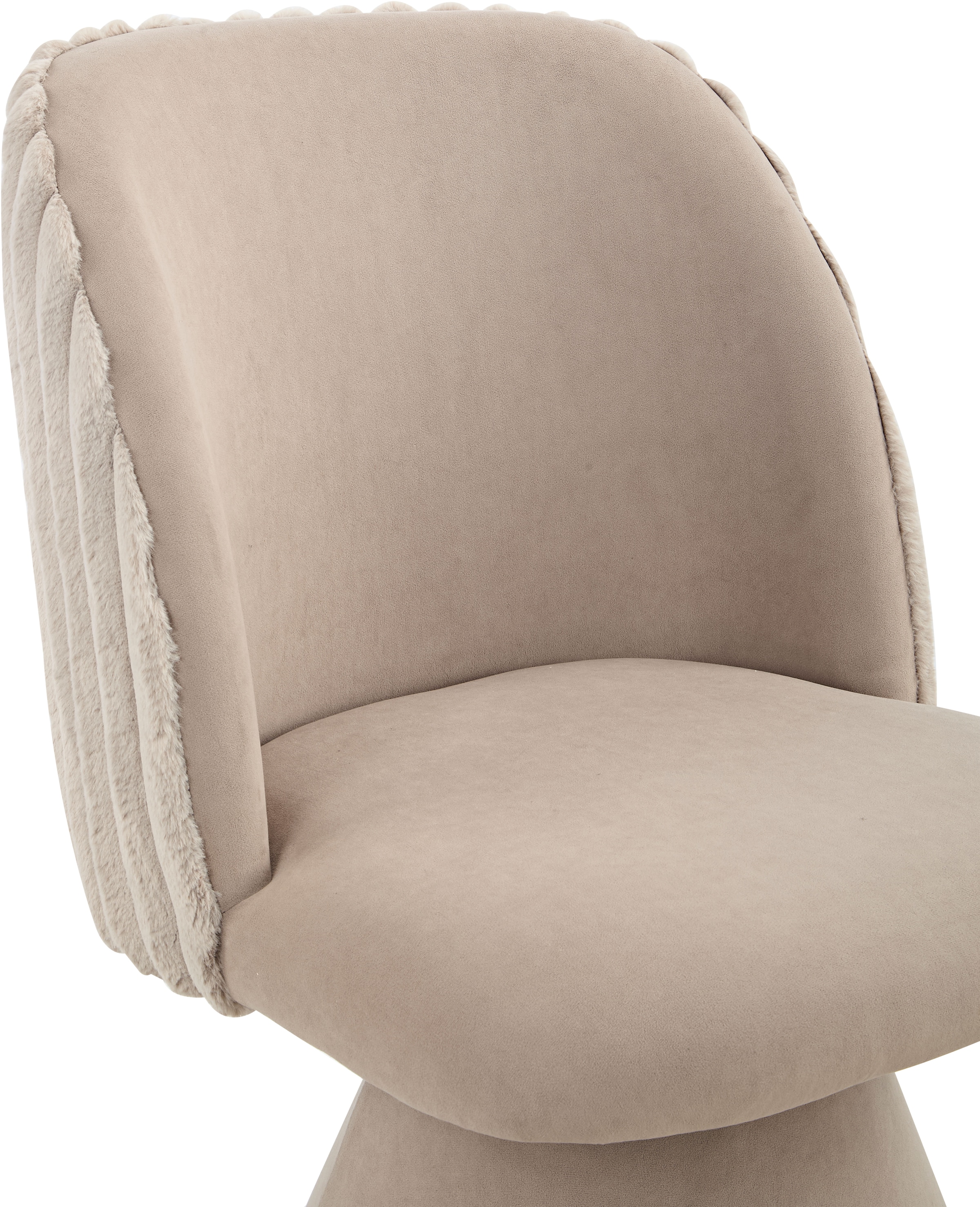 HELA Chaise de salle à manger »BARI I Drehstuhl« (Set) 1 cuis360° drehbar, Polsterfuss, Materialkombi, Aussen Felloptik Innen Velvet