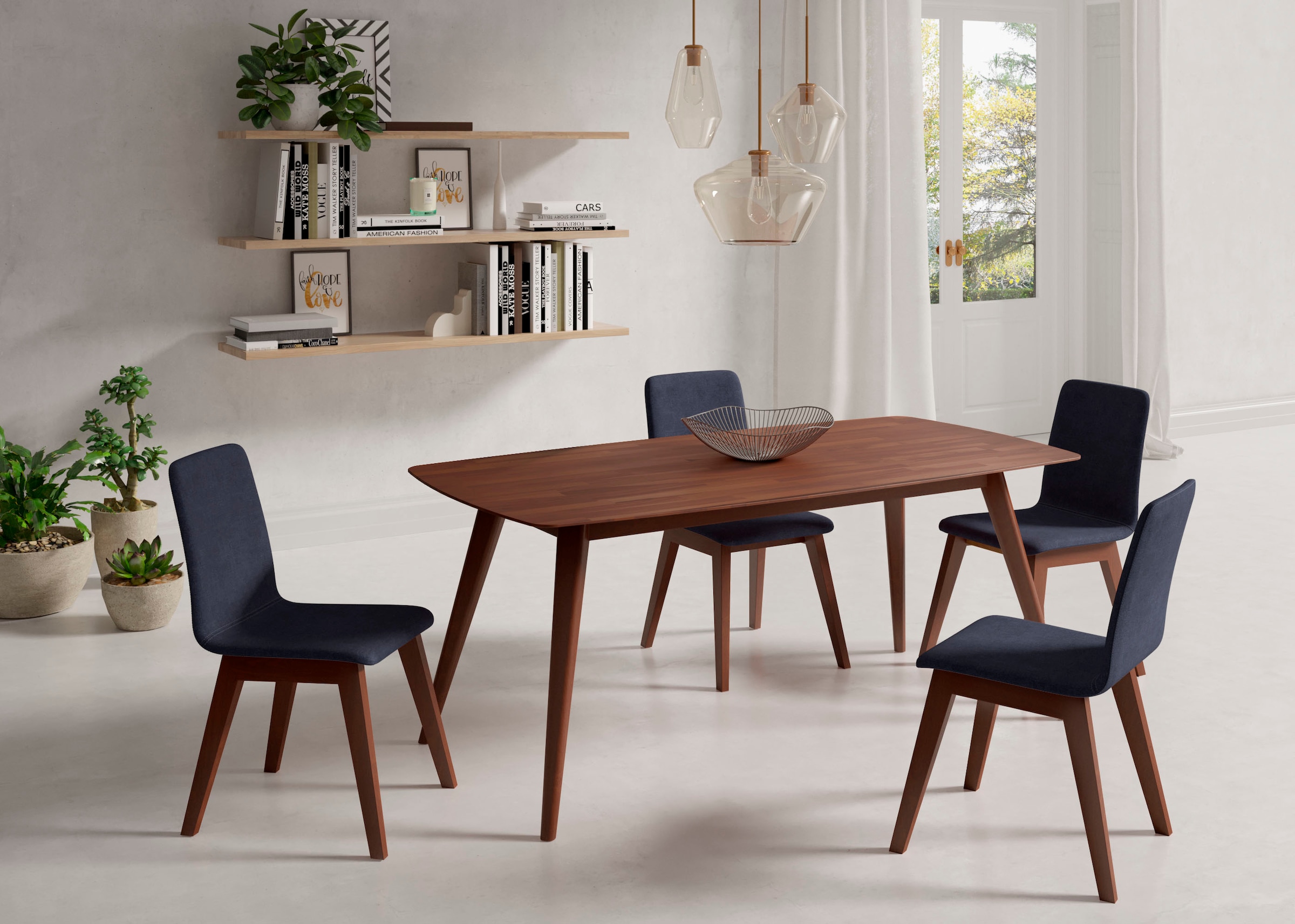 Home affaire Chaise »Sandy« () 2 cuismit verschiedenen Stuhlbeinfarben und Farbvarianten, Sitzhöhe 47 cm