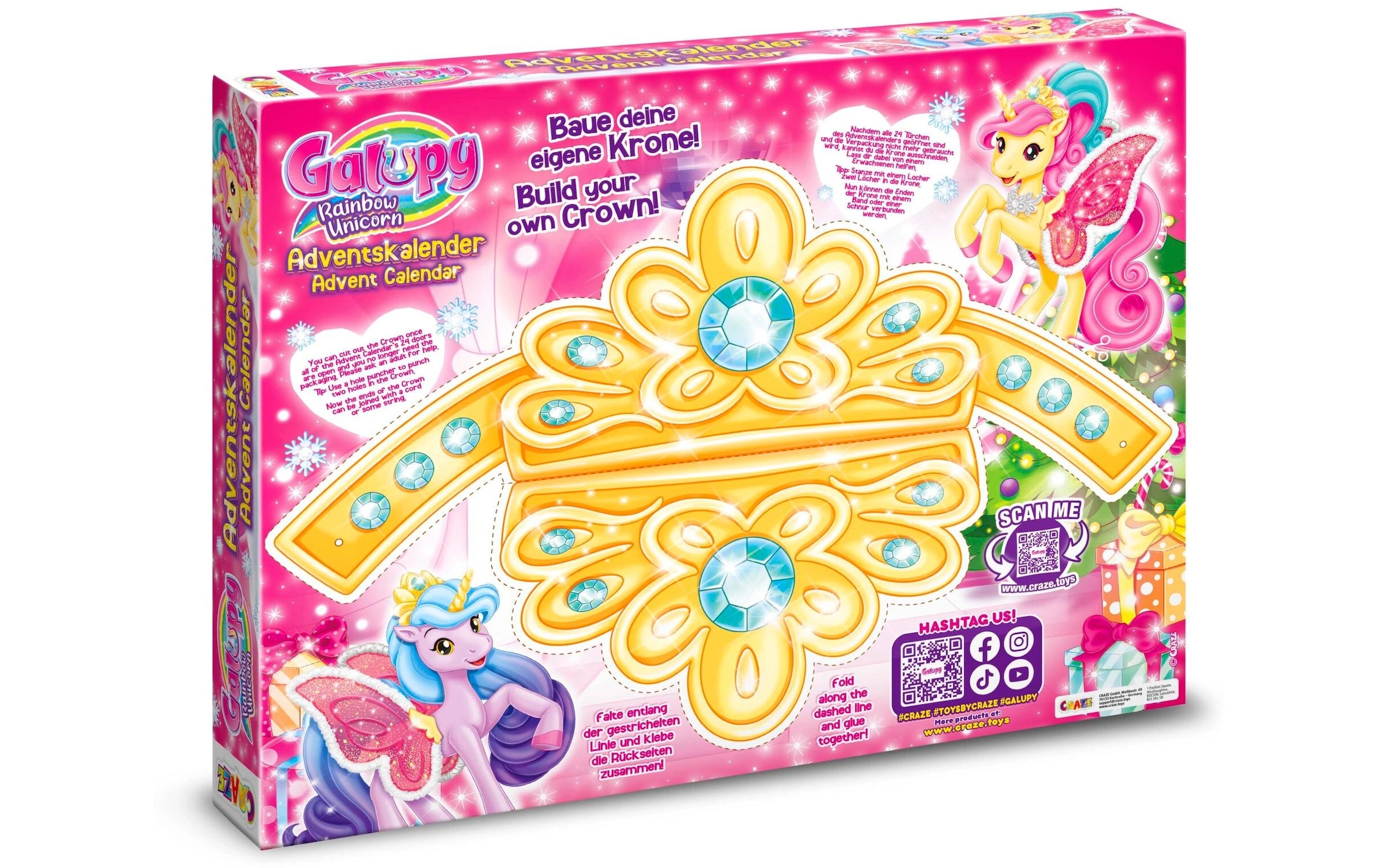 CRAZE Adventskalender »Galupy Rainbow Unicorn« ab 3 Jahren
