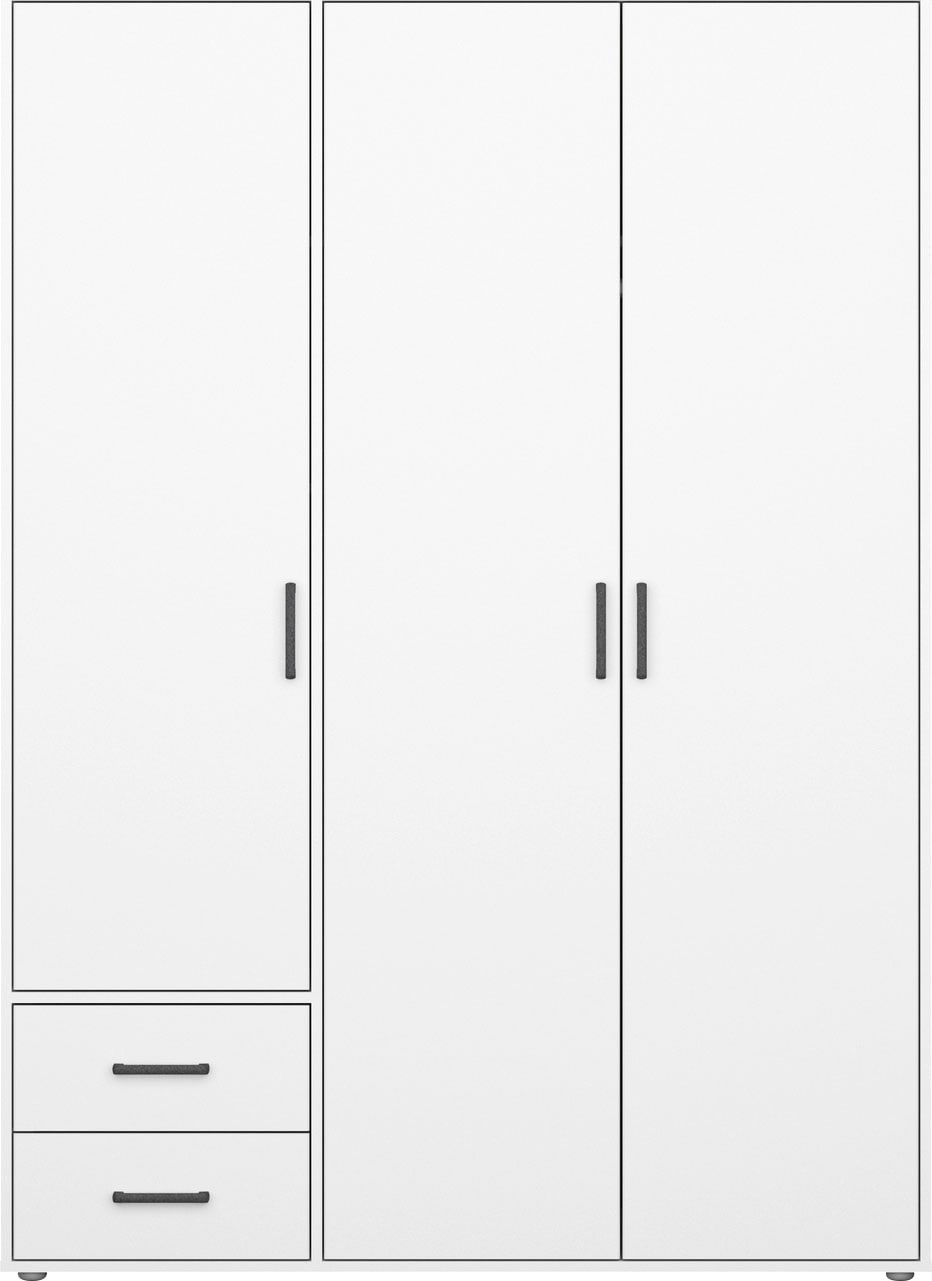 rauch Drehtürenschrank »Kleiderschrank Schrank Garderobe Wäscheschrank VOYAGER« in 3 verschiedenen Ausstattungen BASIC/CLASSIC/PREMIUM,  mit 2 modernen Griffvarianten, mit Aussenschubladen MADE IN GERMANY