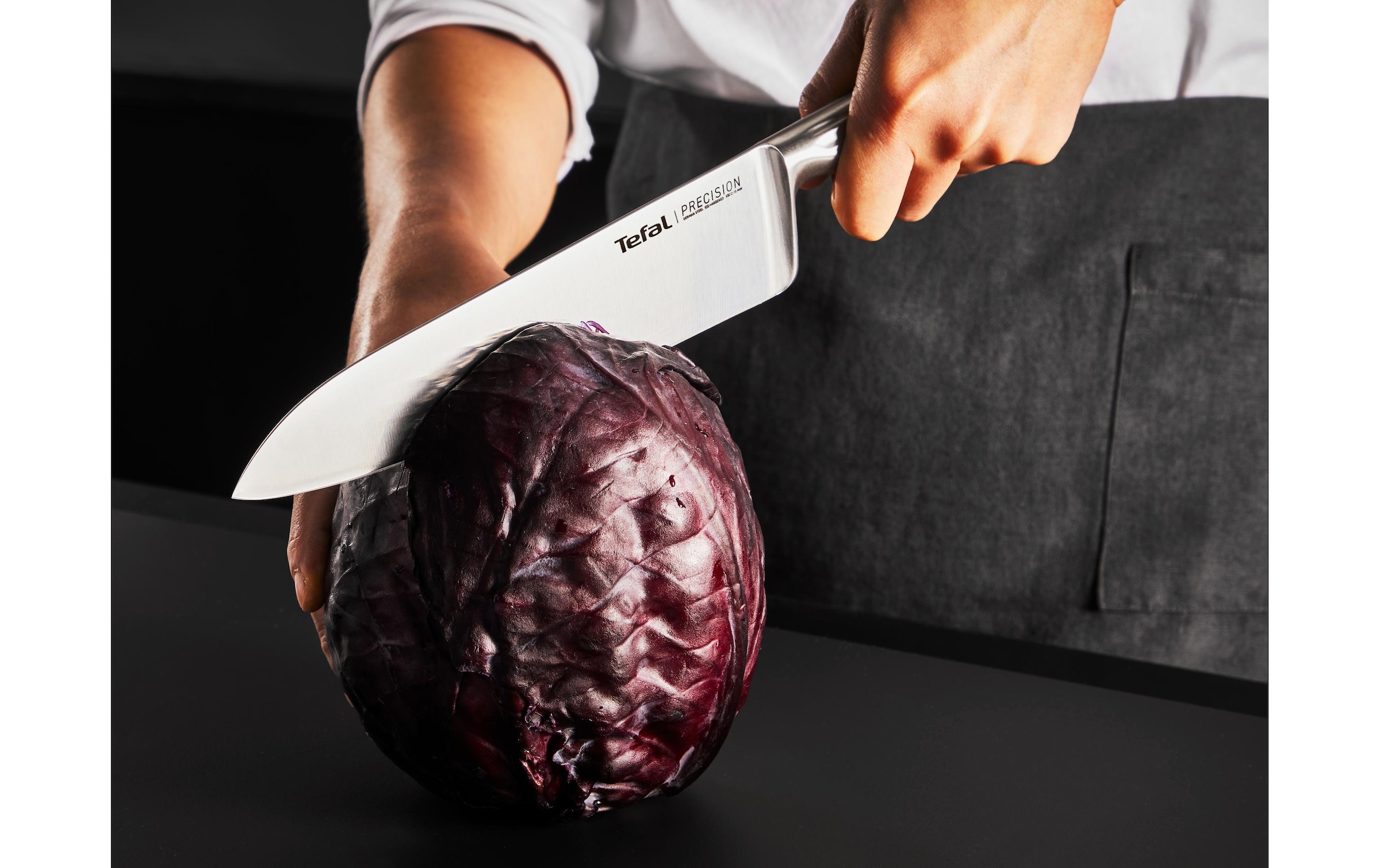 Tefal Sets de couteaux »Precision für perfekte Schnitte bei jeder Zutat« hohe Schnittpräzision, langlebig, ergonomischer Griff, Wellenmuster