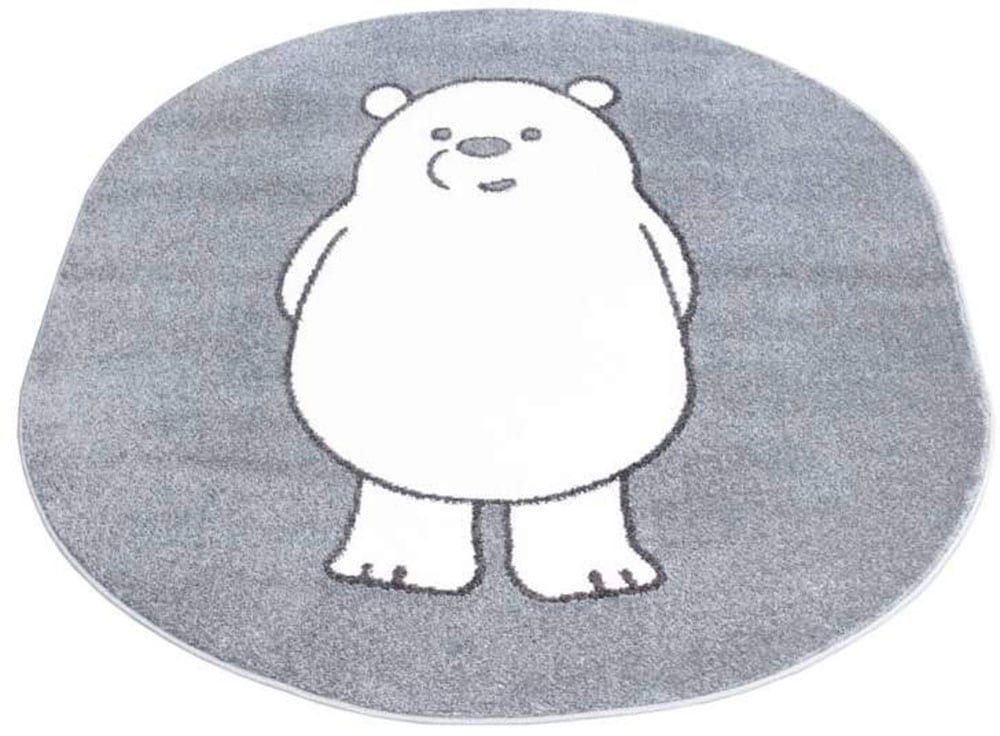 Carpet City Tapis pour enfants »ANIME923« Rectangulaire 11 mm Höhe Kinderzimmer Teppich Modern mit Mond, Blumen, Wolken, Creme, Multi