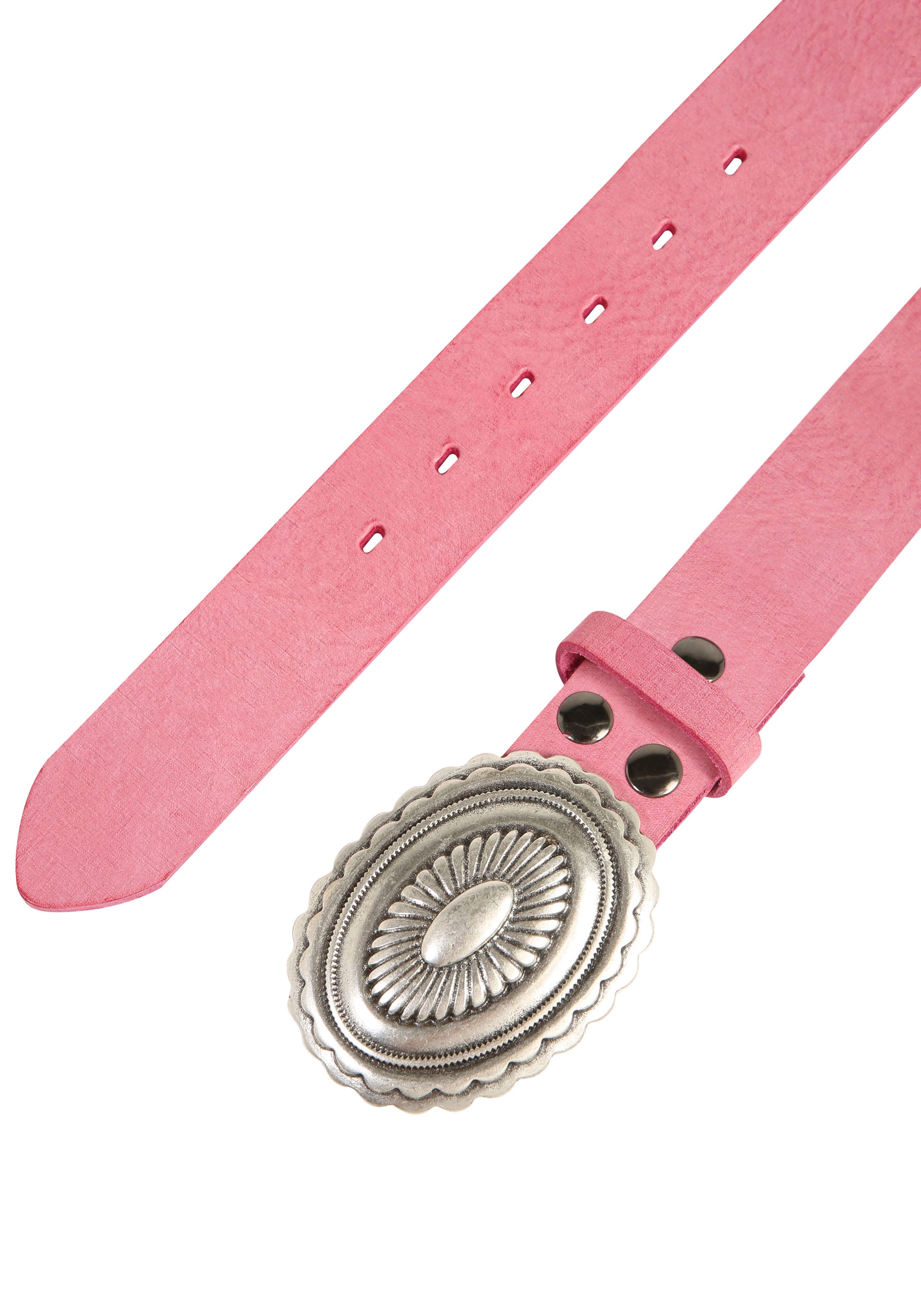 RETTUNGSRING by showroom 019° Ceinture en cuir mit austauschbarer Schliesse »Mandala Silber«