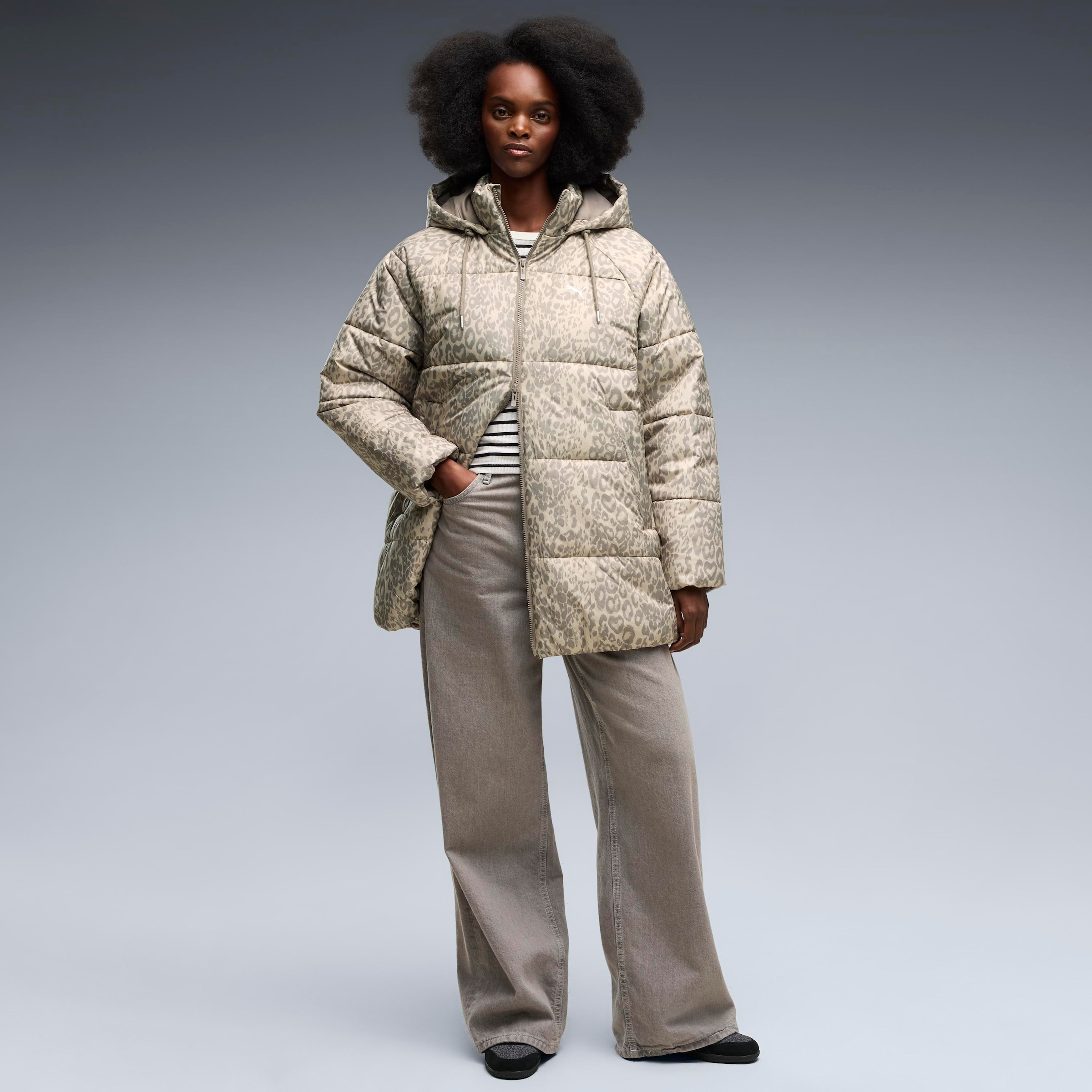 PUMA Veste d'hiver »STYLE PADDED JACKET W« avec capuche avec capuche, matériau déperlant, avec fermeture éclair