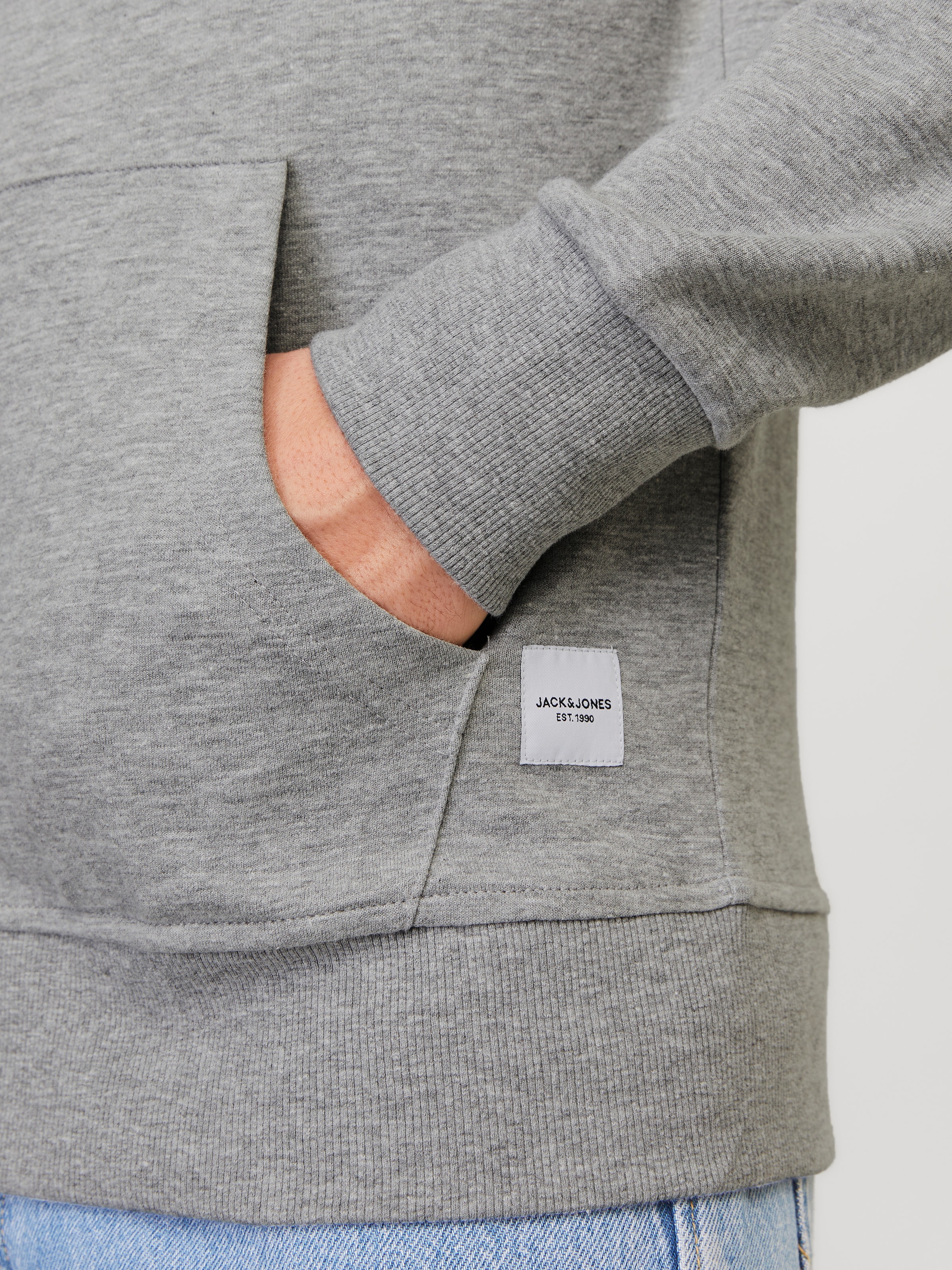 Jack & Jones Sweat à capuche »JJEBASIC Hoodie mit Rippbündchen und angenehmem Tragegefühl« unifarben, modisch, regular fit, Baumwollmischung, Rundhals