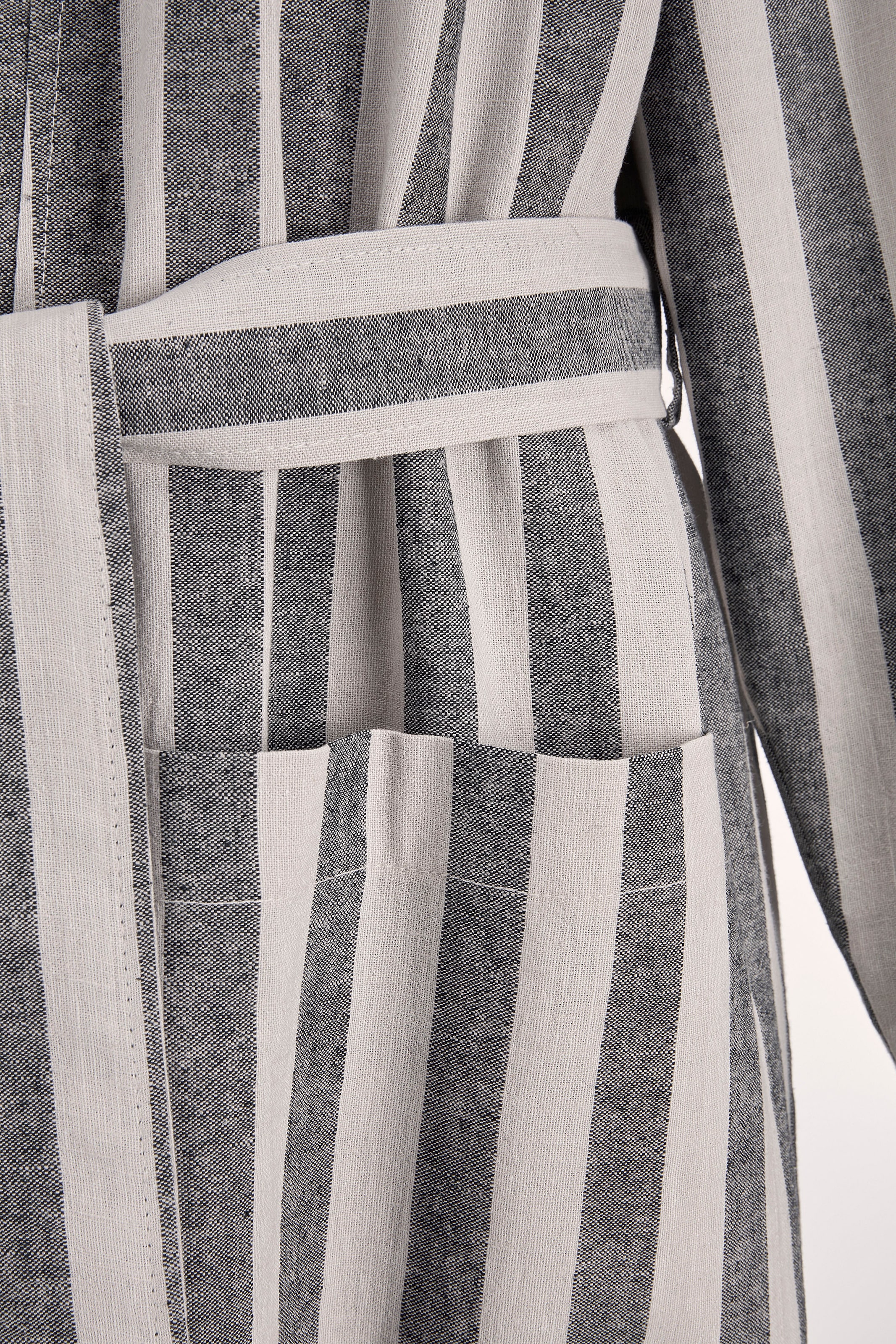 LeGer Home by Lena Gercke Bademantel »Tamsin Benny, ideal für Sauna & Spa, Hotelbademantel, Morgenmantel« 1 Stk. Baumwolle, Leinen, gestreift