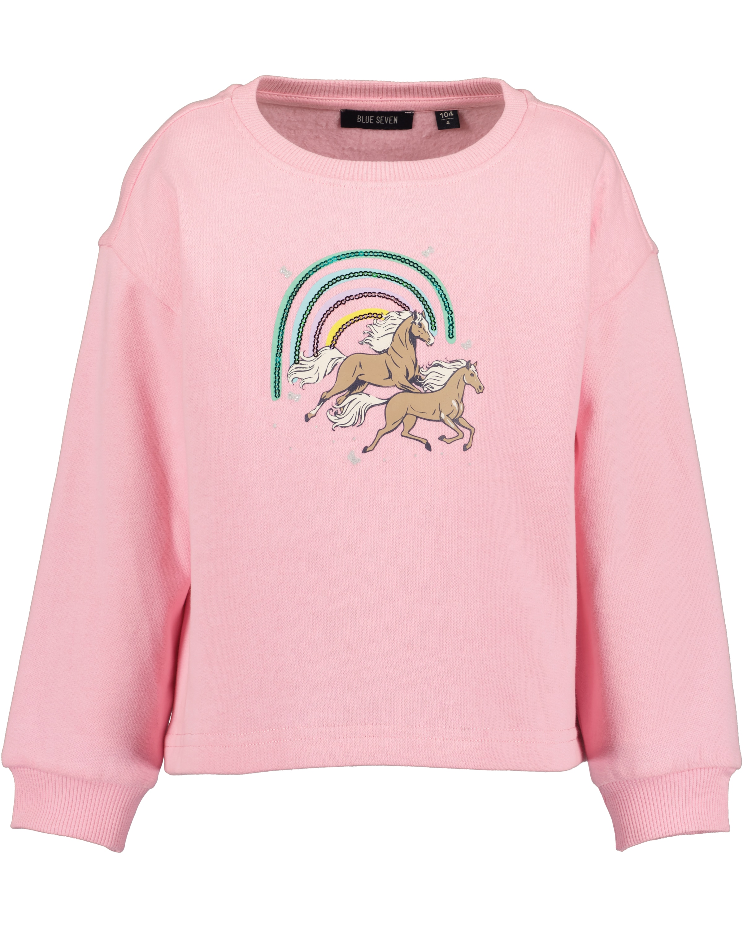 Blue Seven Sweatshirt , Baumwolle, mit Glitzerdruck und Paillettendetail
