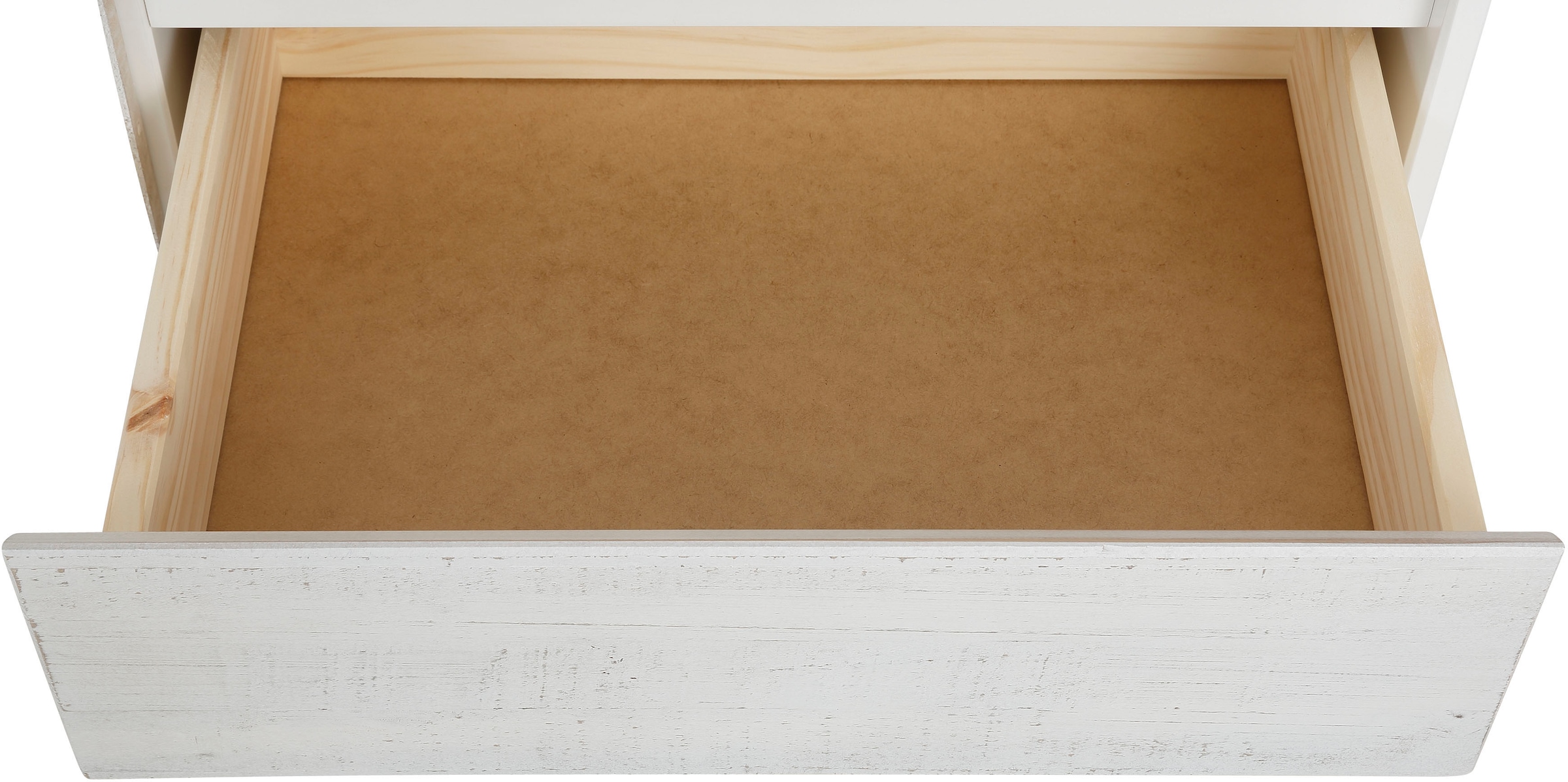 Home affaire Highboard »Morgan Midischrank« Kommode aus massivem Kiefernholz, eingefräste Griffmulden, Höhe 120 cm