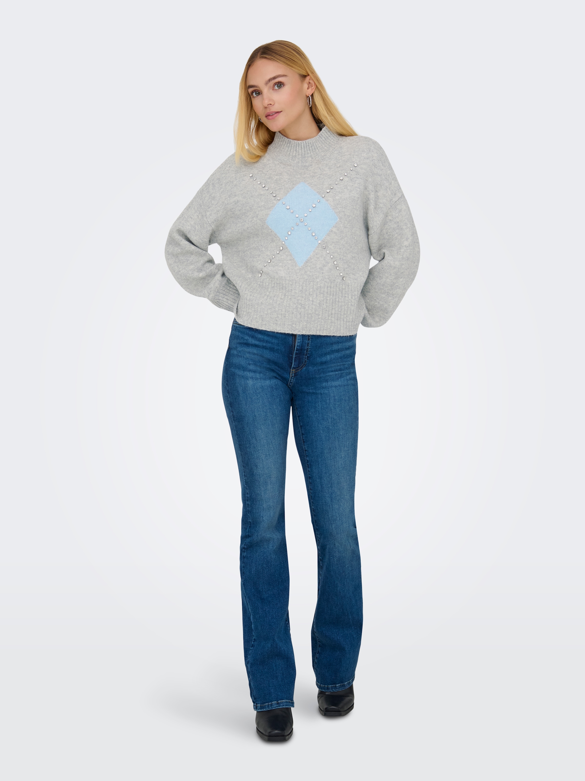 ONLY Strickpullover »ONLWAKEFIELD LIFE LS BLING HIGHNECK KNT«