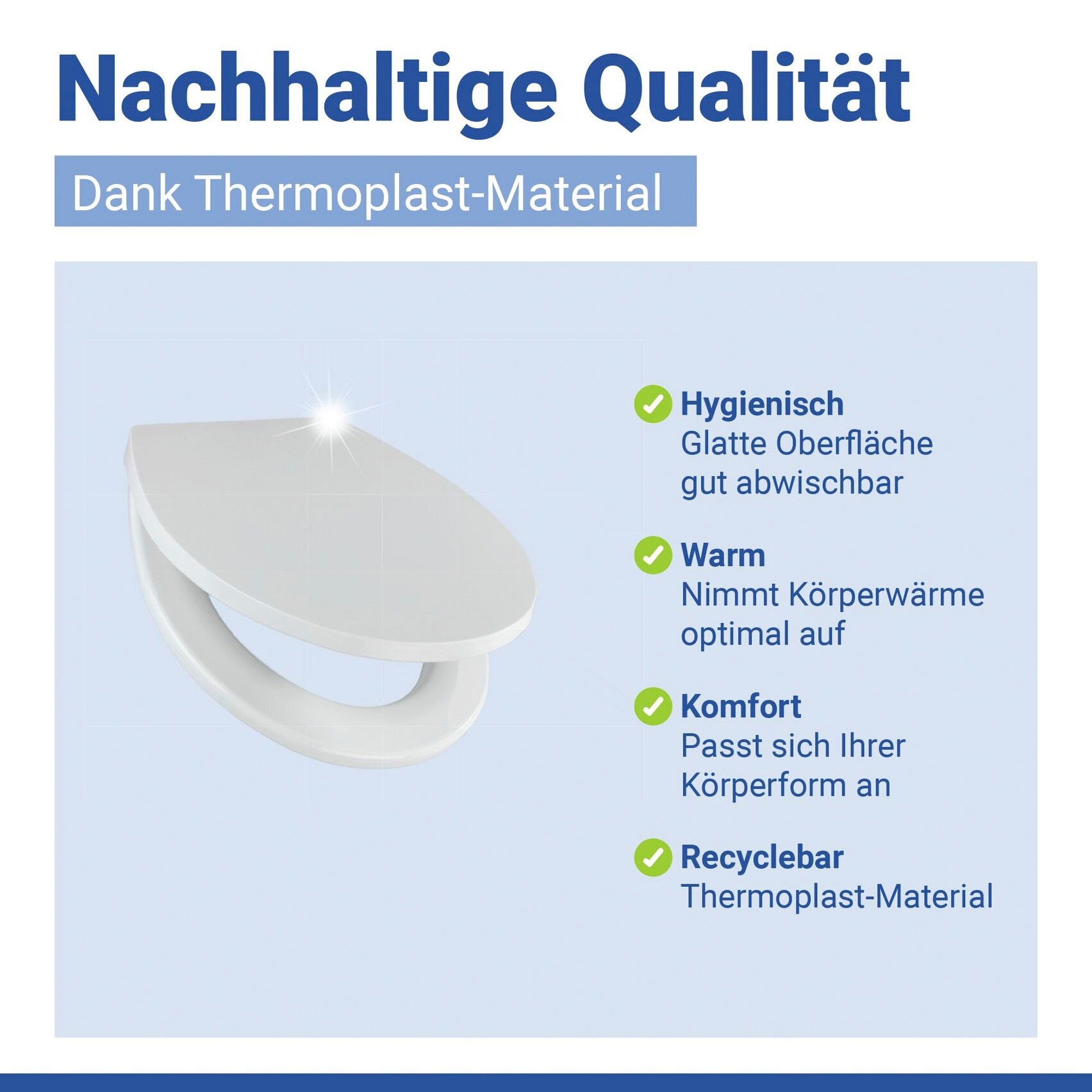 WENKO Siège de WC »Ostuni« 1 cuis tlg. Thermoplastique, supporte 300 kg, avec système d'abaissement automatique