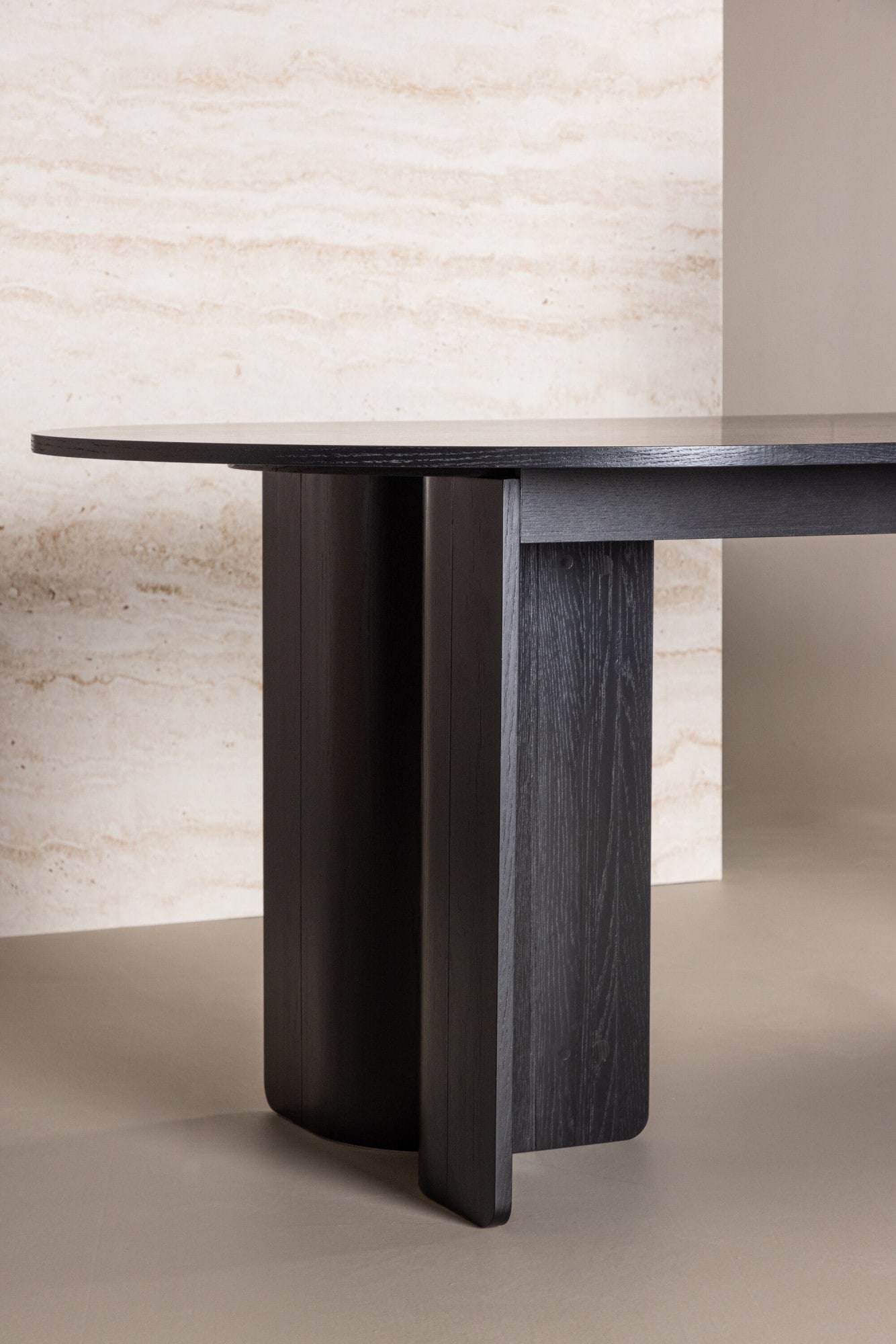 Venture Home Table de salle à manger »Tyresö, ovaler Esstisch in elegantem Schwarz, 220 × 100 cm« table de salle à manger, MDF, claire, facile d'entretien