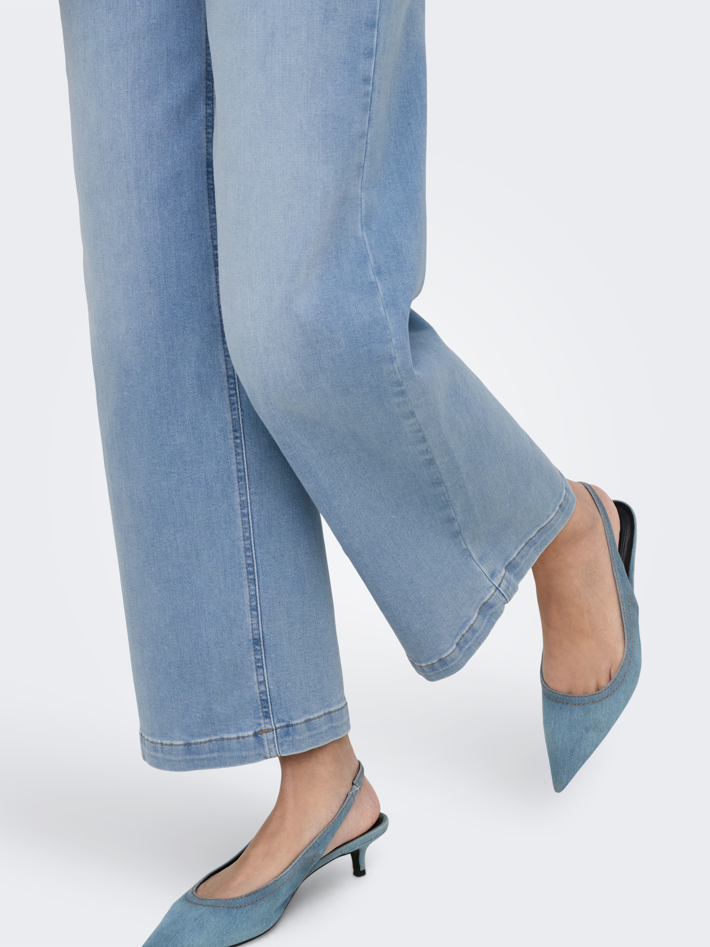 ONLY Jeans taille haute »ONLMADISON BLUSH HW CP WD DNM CRO371NOOS« large fit, longueur cheville libre