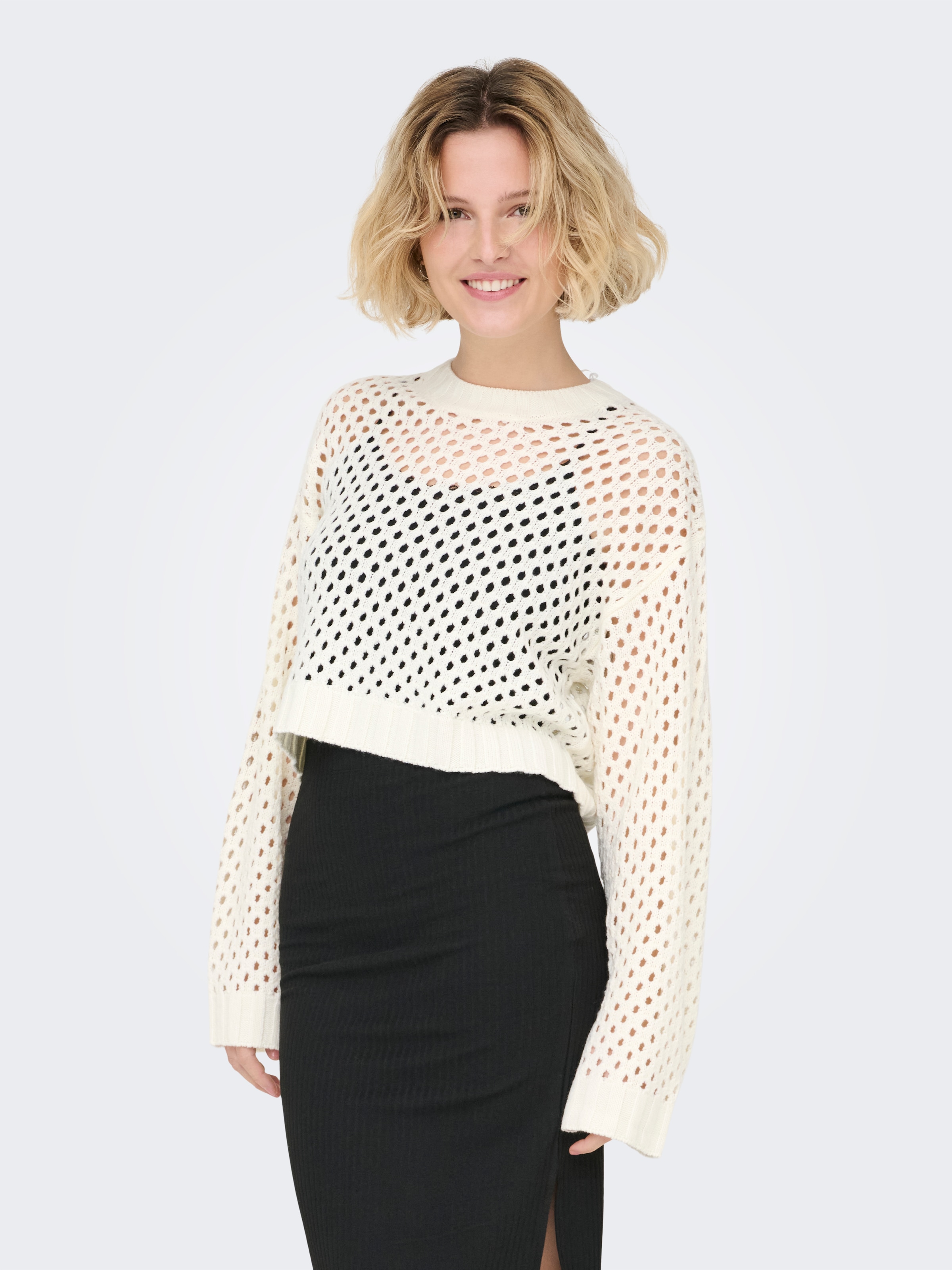 ONLY Strickpullover »ONLSMILLA SHORT PULLOVER L/S KNT NOOS«
