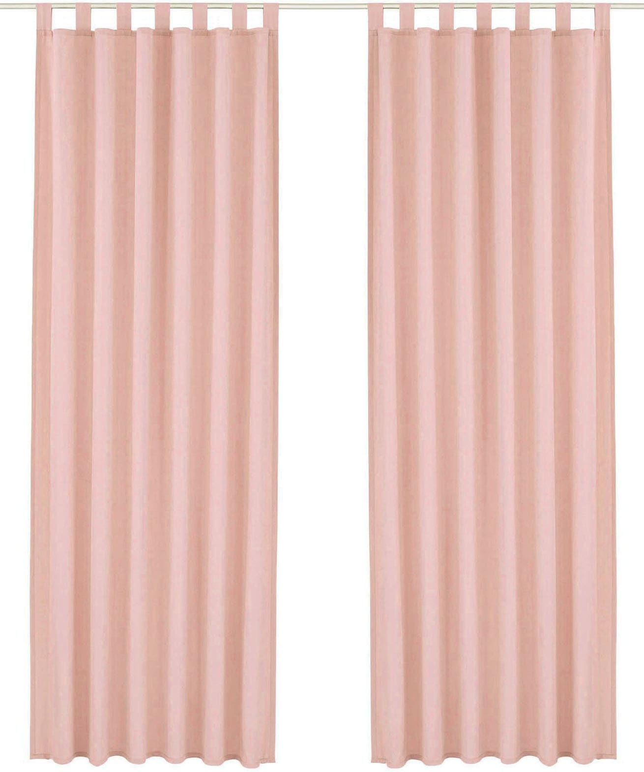 my home Vorhang »Raja« Schlaufen 2 Stk. tlg. 2er-Set, Bestseller, einfarbig, modern, pflegeleichte Mikrofaser