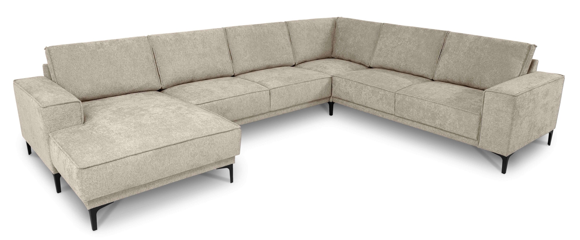 GOODproduct Paysage de salon »OLAND Bouclé U-Form, XXL, B: 342 cm, Skandi-Design« design scandinave en structure, tissu plat, microfibre de luxe, bouclé