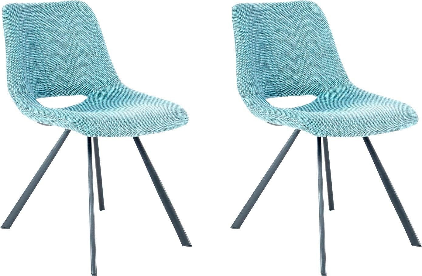 Kayoom Stuhl »Josephine 325 2er-Set , zeitloses Design, mit geometrischer Aussparung« (Set) 2 Stk.pflegeleicht, schlicht, weiche Polsterung für angenehmes Sitzgefühl