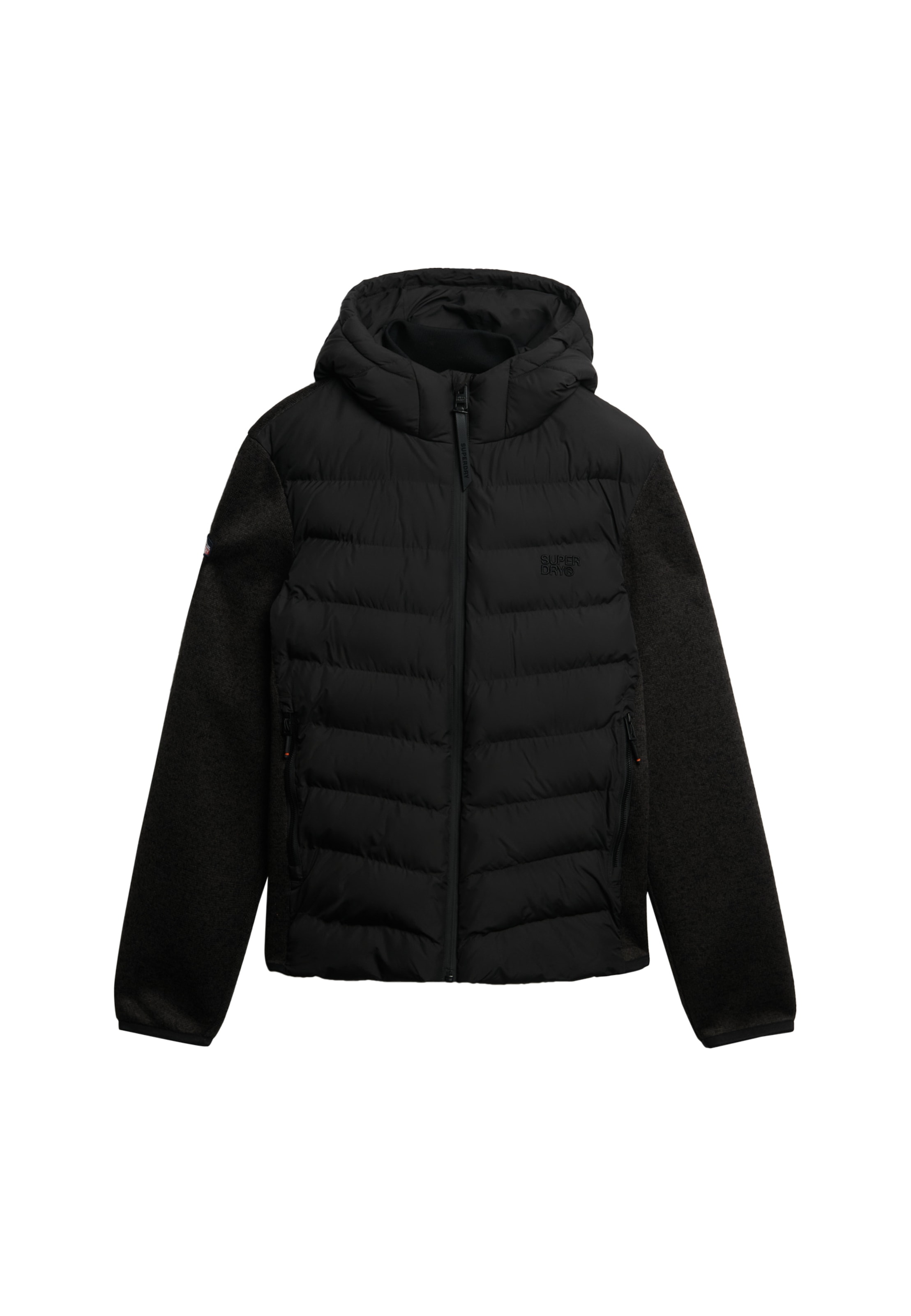 Superdry Steppjacke »HOODED STORM KNIT HYBRID JKT« mit Kapuze