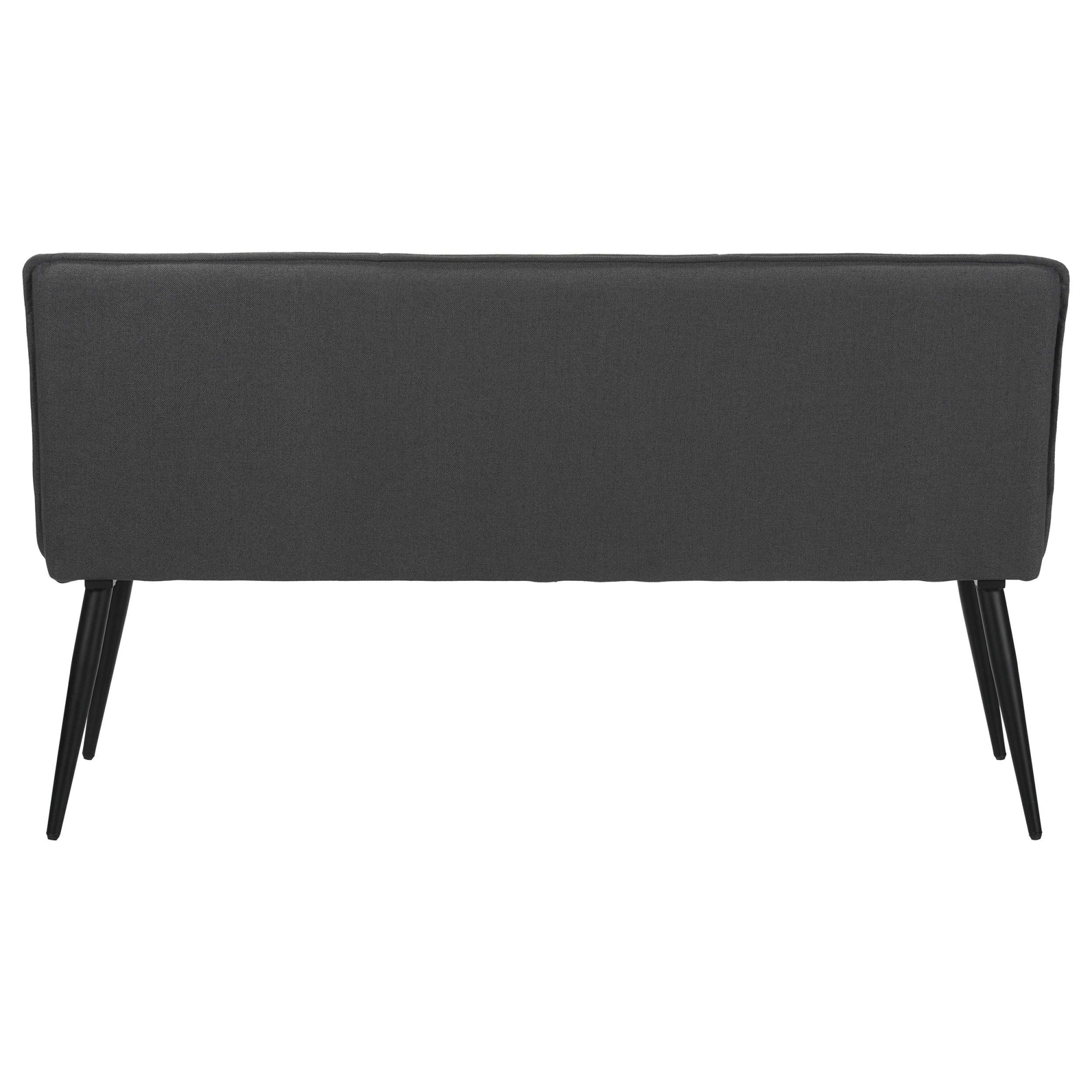 GOODproduct Banc de salle à manger »Ianna« schwarze Metallbeine, pflegeleichtem Webstoff Bezug, Breite 140 cm
