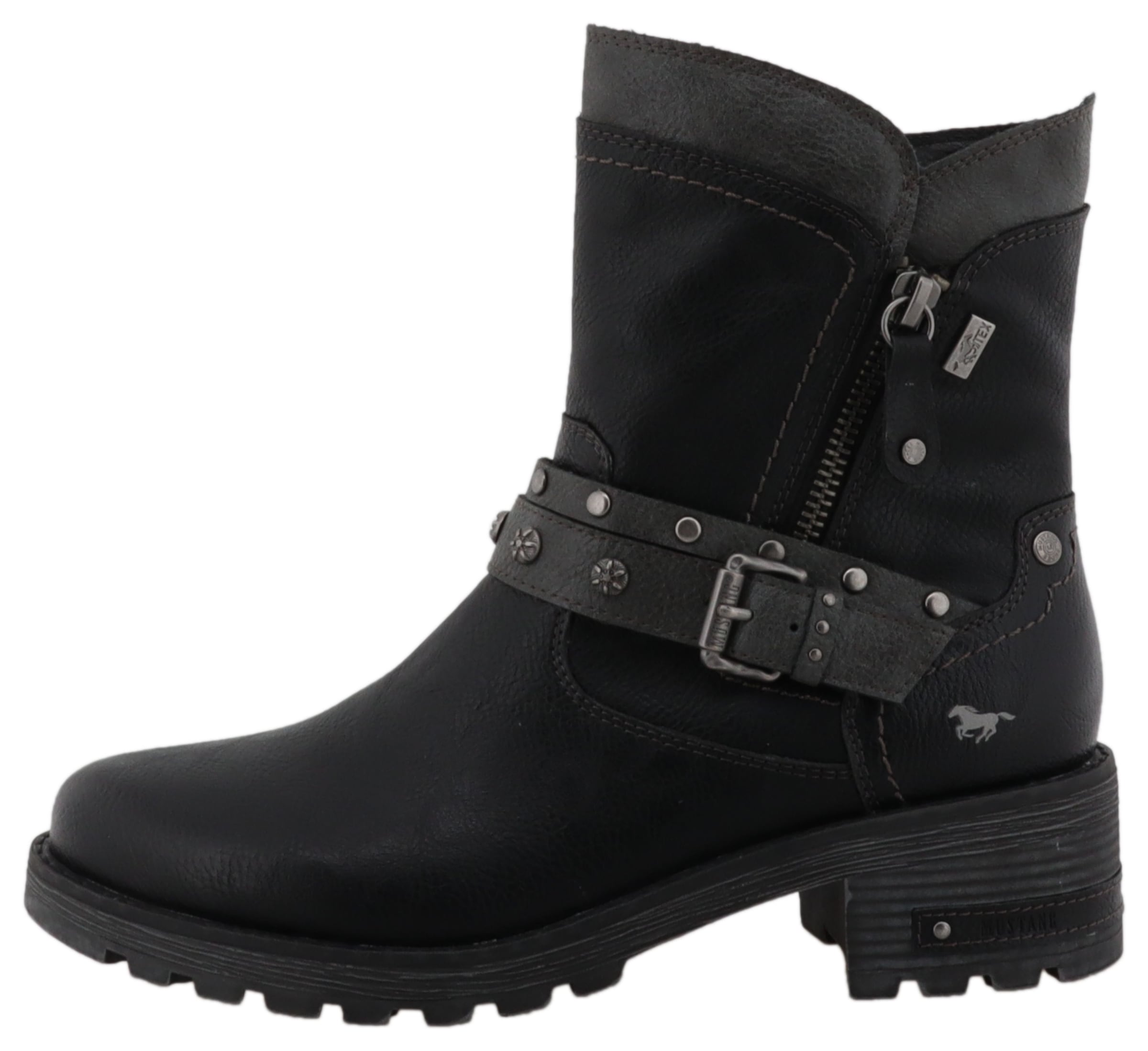 Mustang Shoes Bottes d'hiver »Haukea«  bottes biker avec talon bloc et membrane TEX