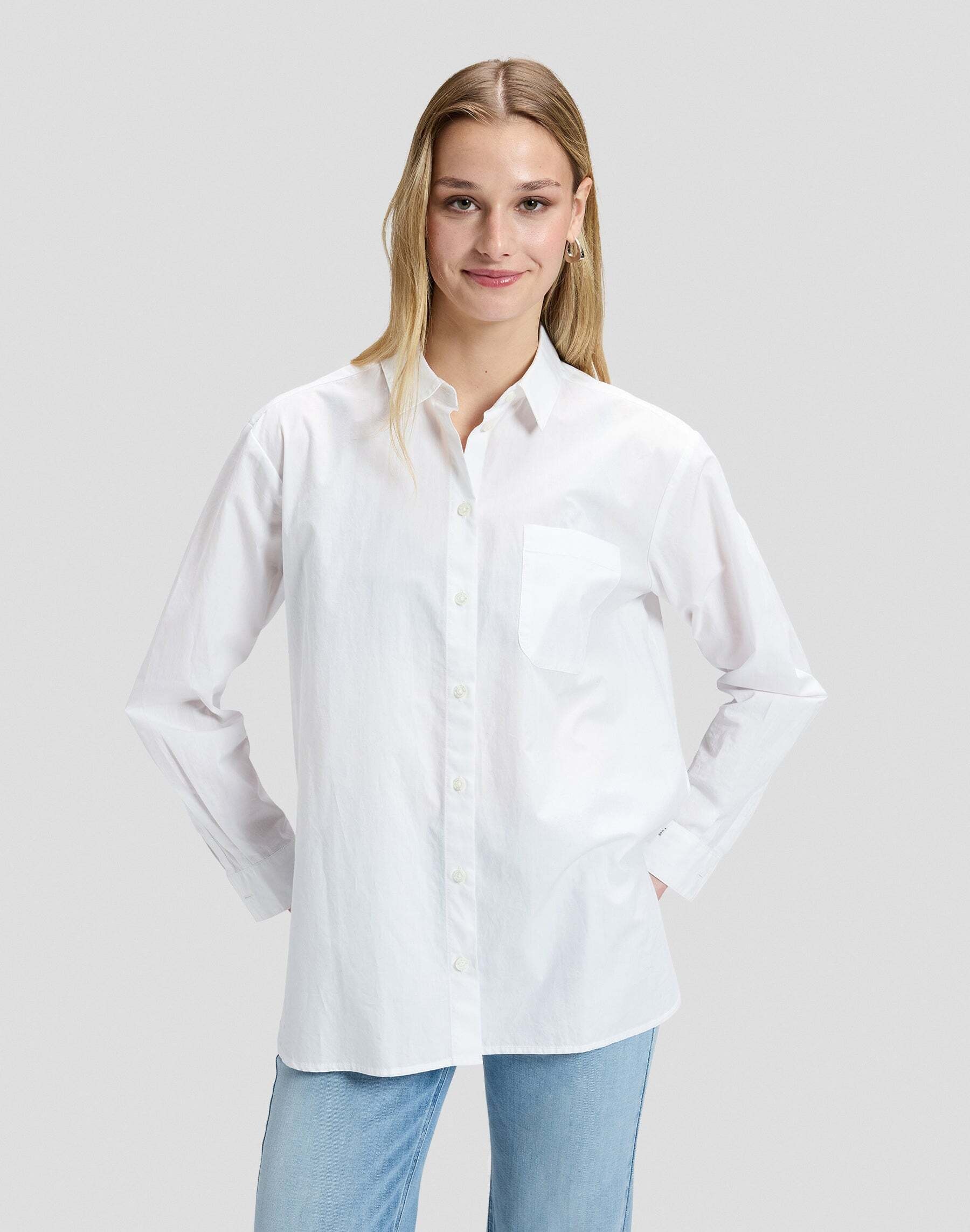 Lee® Blouse à manches longues »Lee Langarmhemd Boyfriends Pocket«
