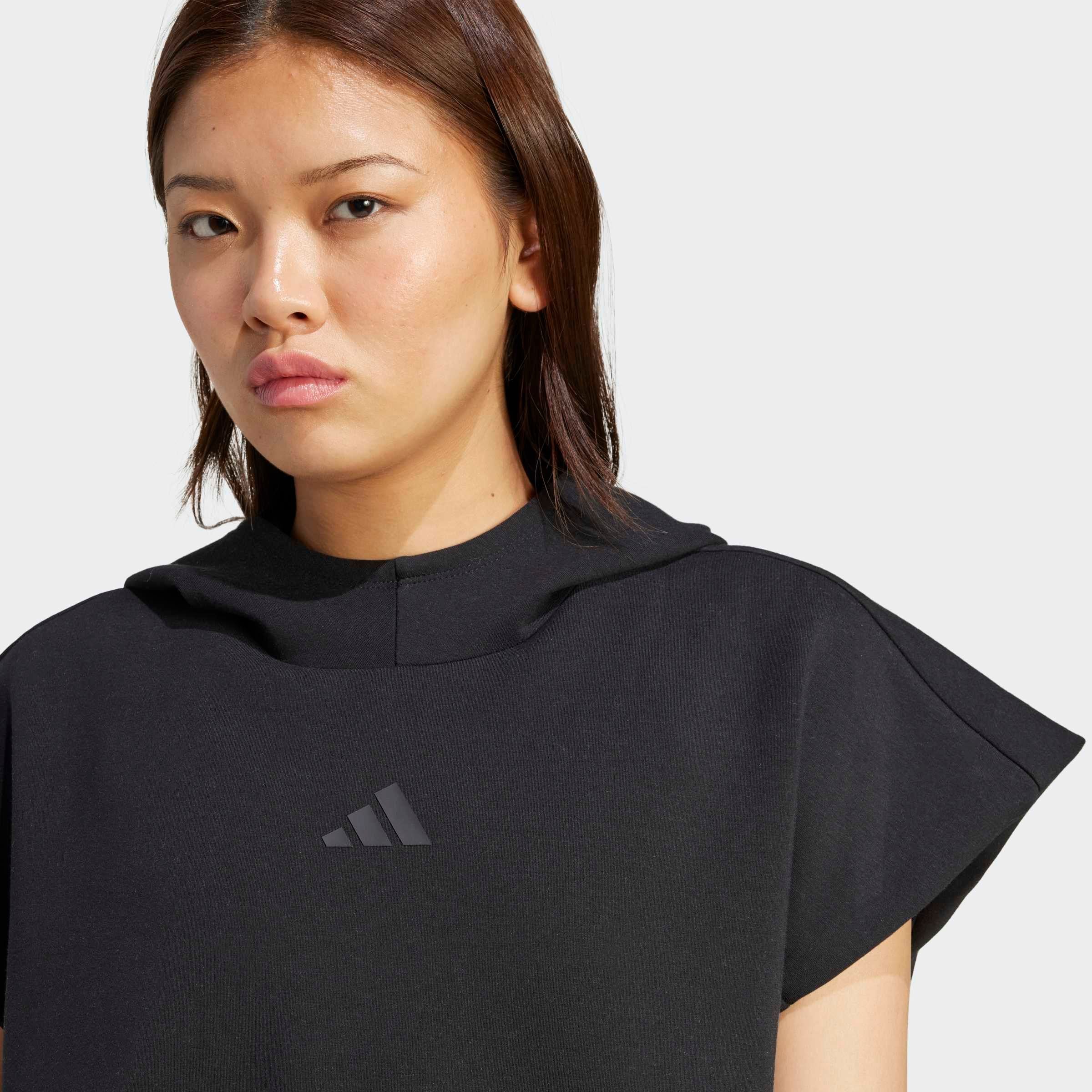adidas Sportswear Sweatshirt »SOFT LUX LOCKERER ÄRMELLOSER HOODIE«, ärmellos, mit integrierter Kapuze, mit seitlichen Schlitzen
