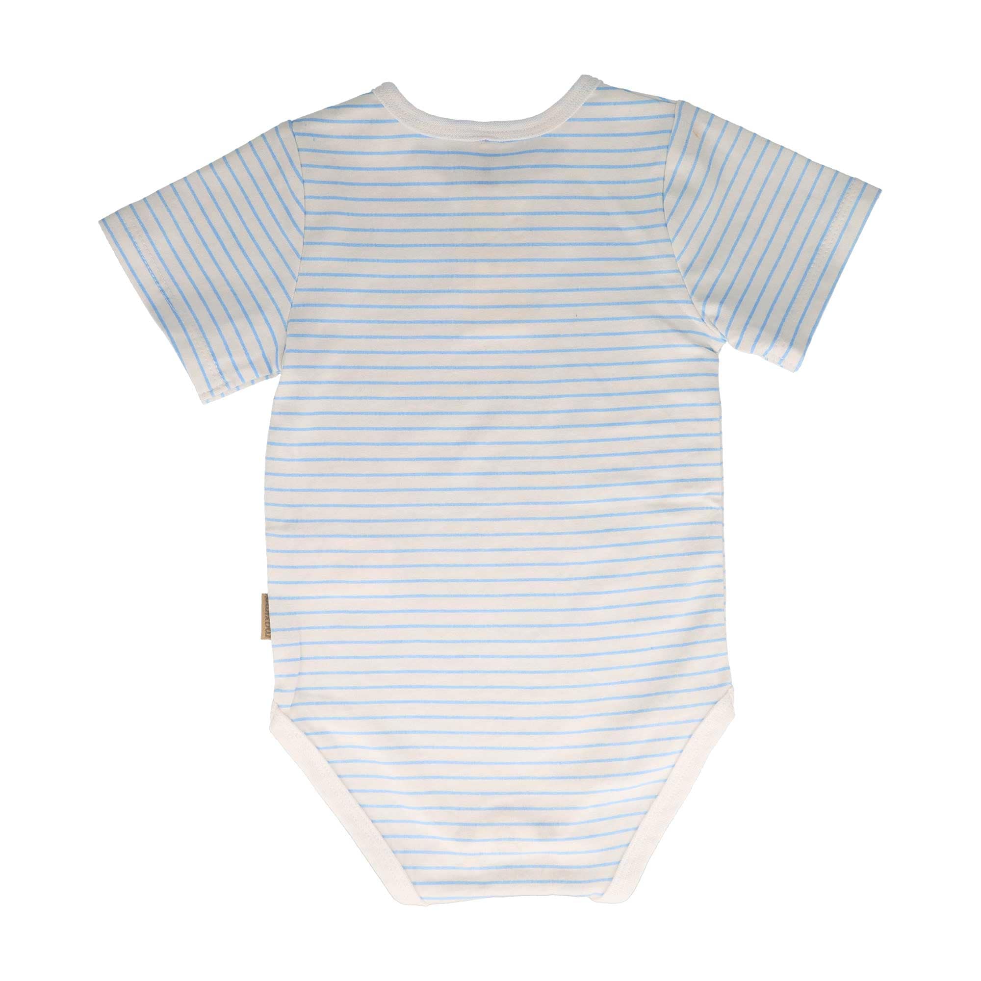 MAXIMO Body à manches courtes 1 Cerulean-weiss, Ringel, Jersey, maritimer Style